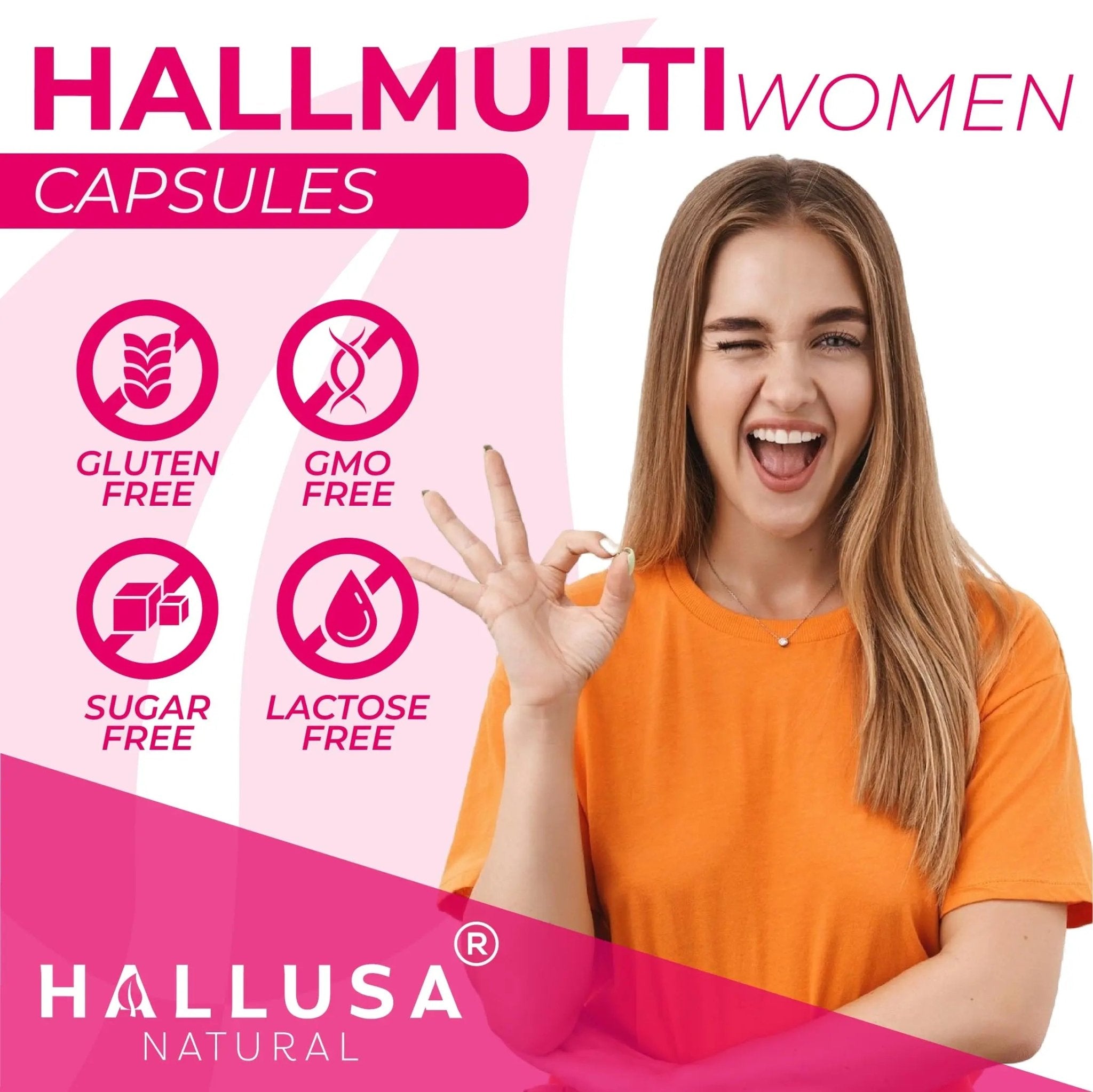 Women’s Multivitamin 18+ Vitamins & Minerals | Biotin, Folic Acid, Zinc, Calcium, Magnesium & Vitamin D | Hair, Skin & Nails Support, Energy - TrustMedUSA