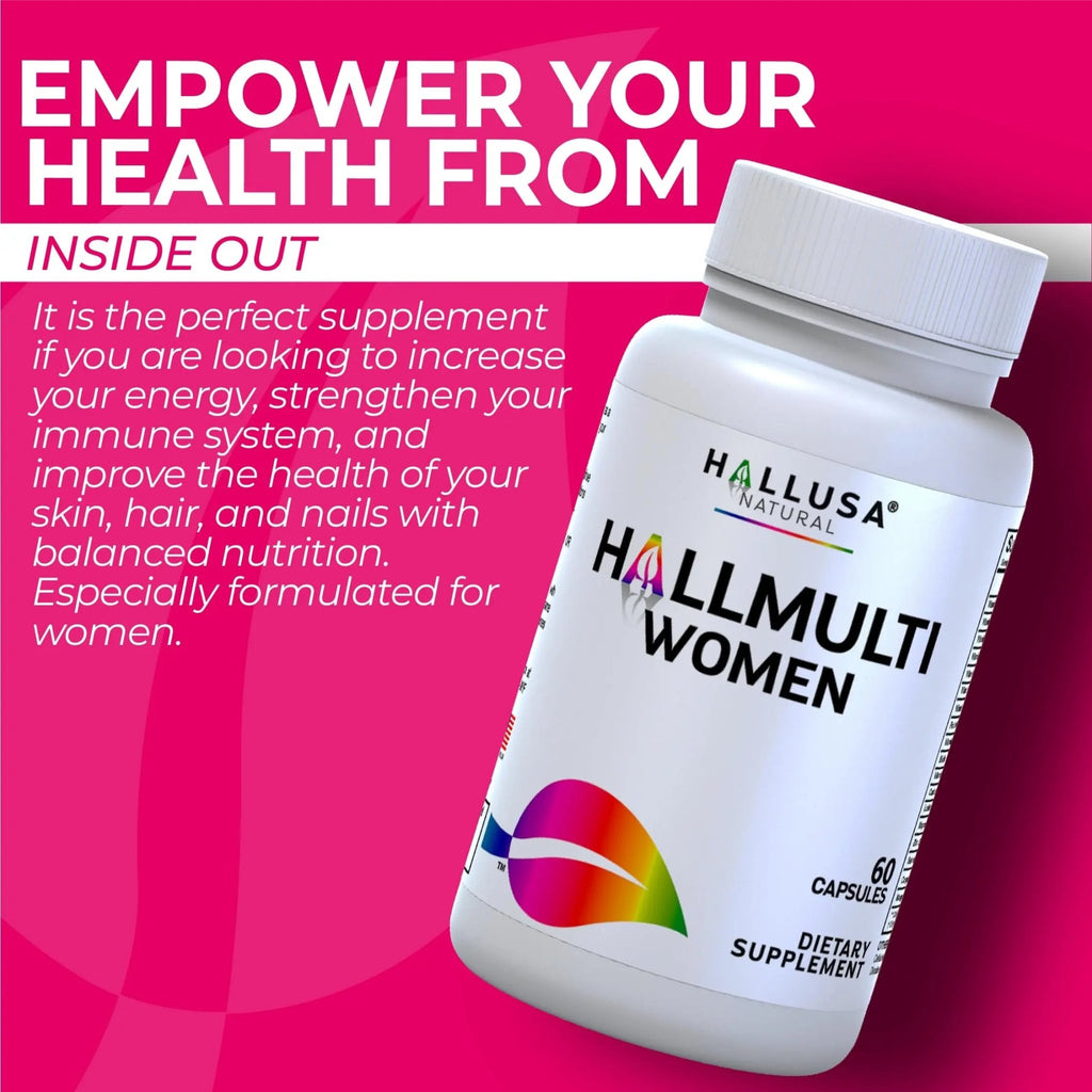 Women’s Multivitamin 18+ Vitamins & Minerals | Biotin, Folic Acid, Zinc, Calcium, Magnesium & Vitamin D | Hair, Skin & Nails Support, Energy - TrustMedUSA