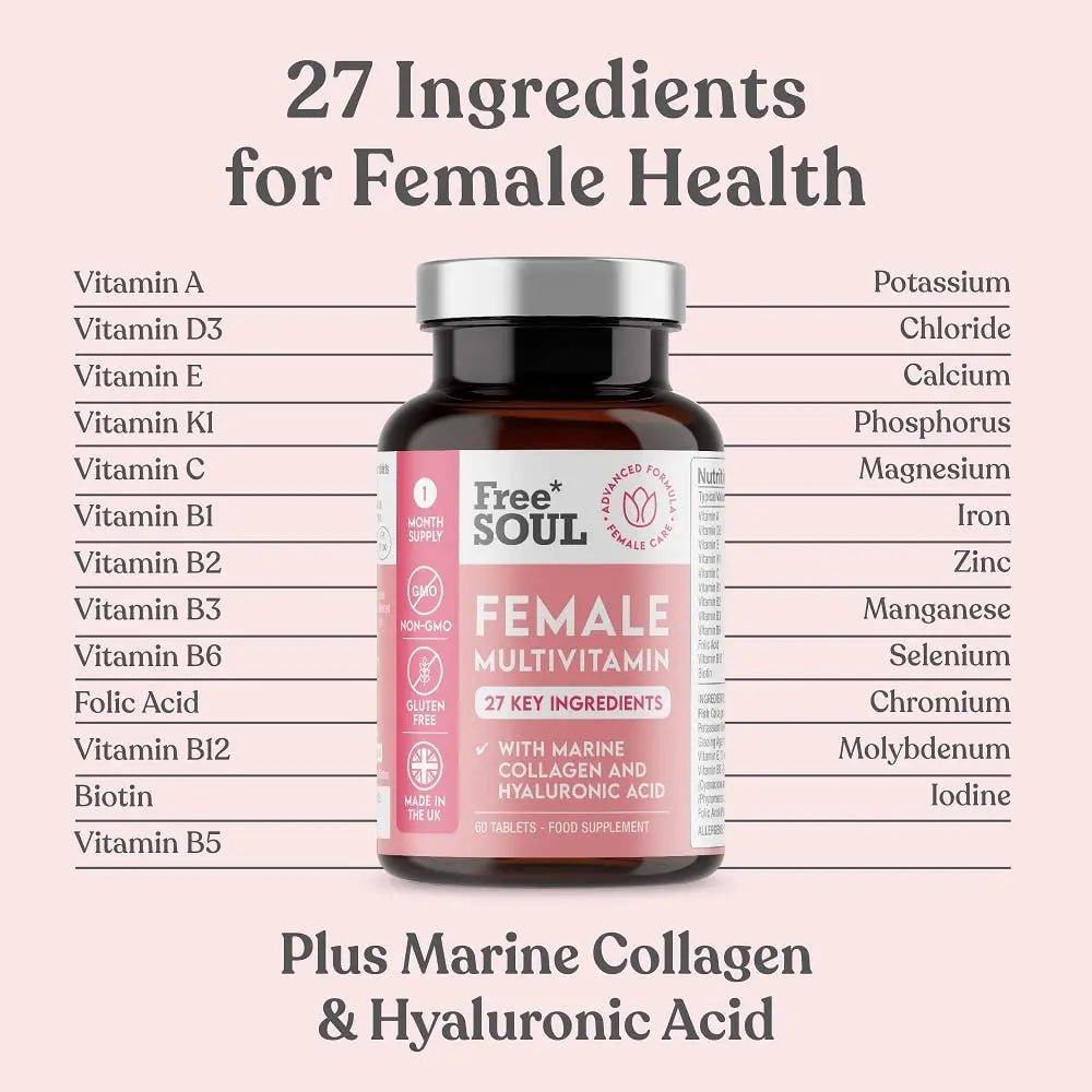 Women's Multivitamins and Minerals with Collagen & Hyaluronic Acid - 27 Essential - TrustMedUSA
