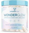 WONDERCOW Hair Skin and Nails Vitamins w/Bovine Colostrum, Collagen, Hyaluronic Acid, Biotin, Zinc, & Lactoferrin┃Supports Faster Hair Growth, Stronger Nails and Glowing Skin (30 Servings, Capsule) - Maple Wellness Supplements