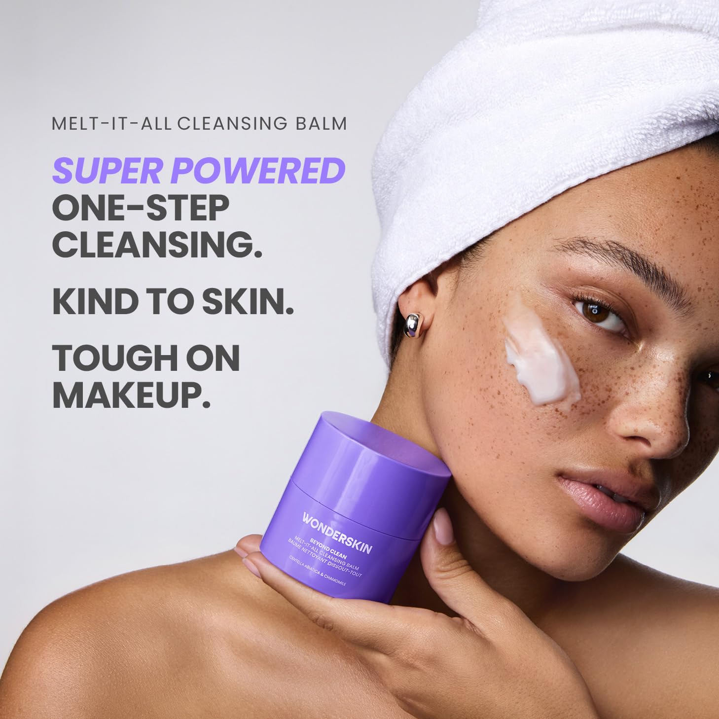Wonderskin Cleansing Balm - Melt It All Balm to Milk Makeup Remover, Gentle Hydrating Face Cleanser with Centella and Chamomile - Maple Wellness Supplements