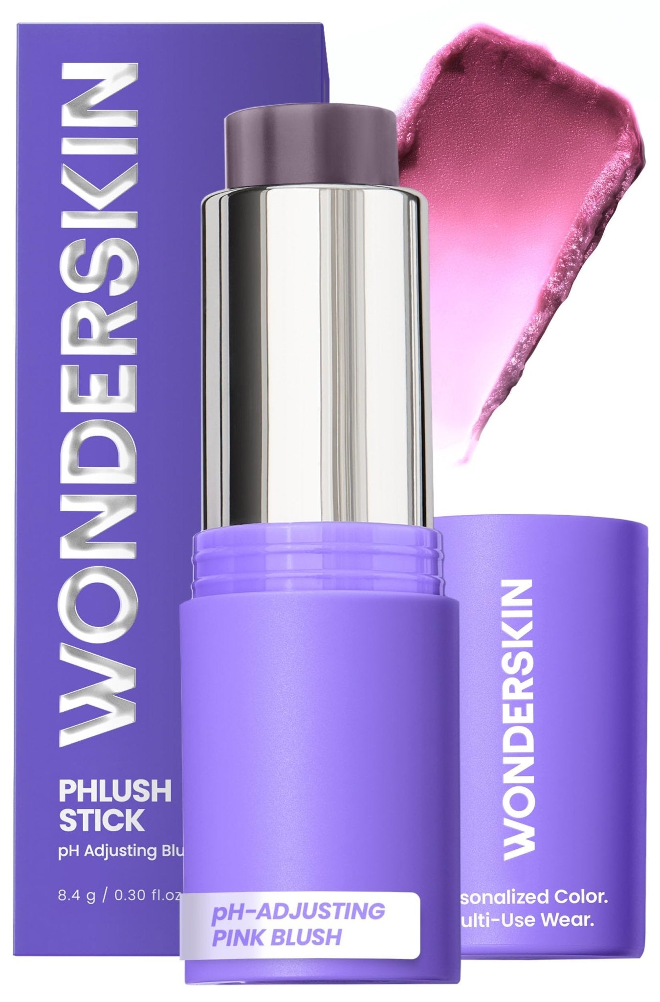 Wonderskin Cream Blush Stick pH-Activated - pHlush Stick Multi-Use, Blush for Cheeks and Lips, Cooling Nourishing Color-Adjusting Makeup - TrustMedUSA