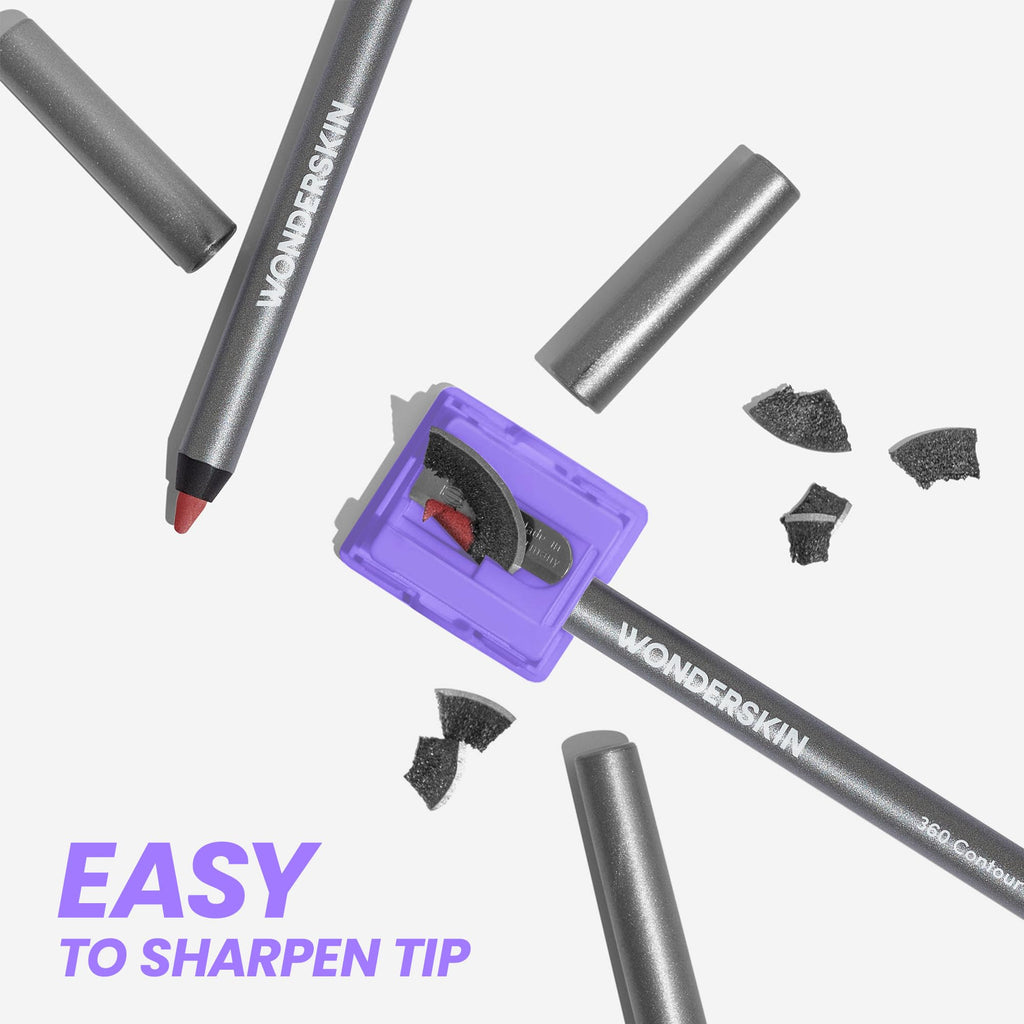 Wonderskin Lipliner Pencil - 360 Contour Lipliner, Long Lasting, Sharpenable, Waterproof and Transfer-Proof Nude Lip Liner Pencil (Rosewood) - TrustMedUSA
