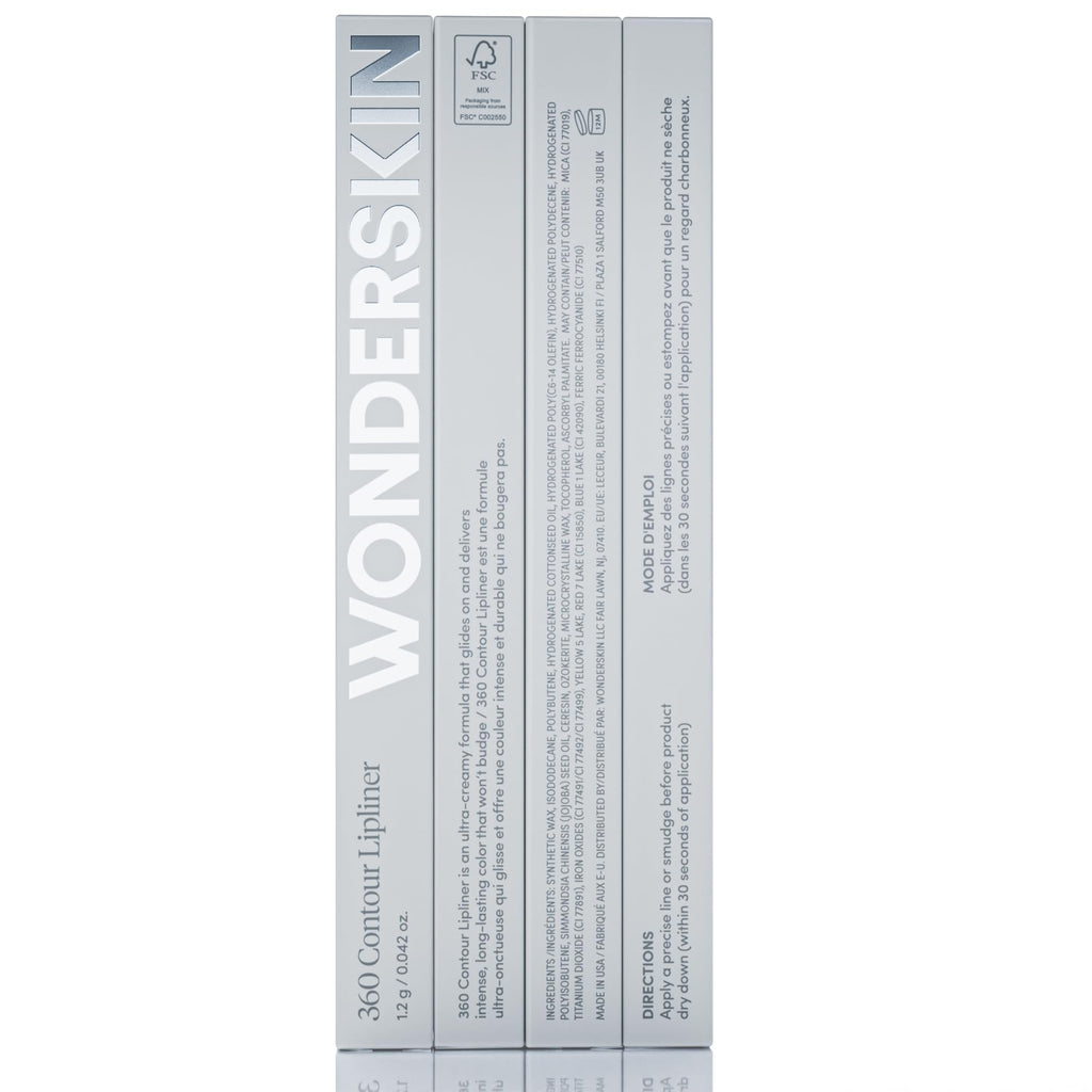 Wonderskin Lipliner Pencil - 360 Contour Lipliner, Long Lasting, Sharpenable, Waterproof and Transfer-Proof Nude Lip Liner Pencil (Rosewood) - TrustMedUSA
