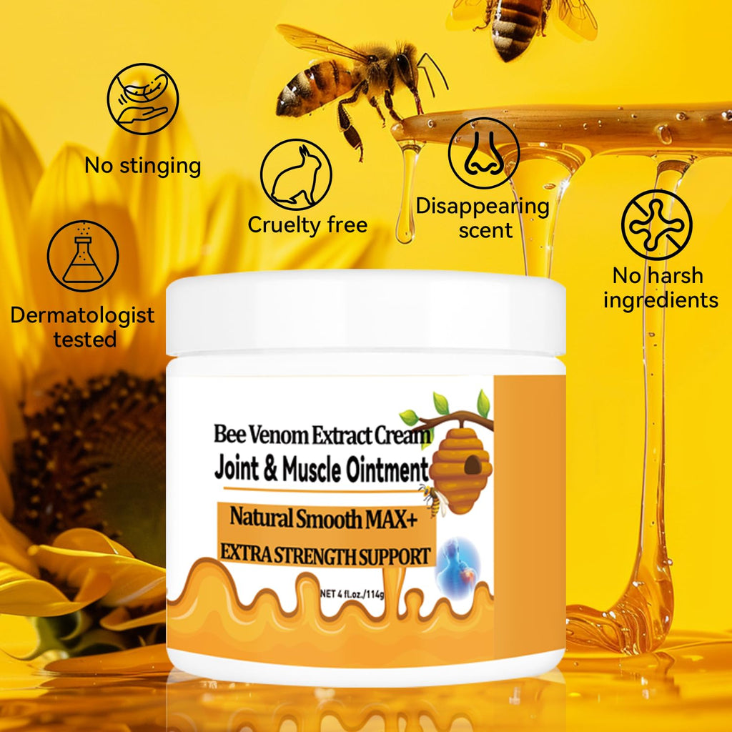 WONDROUSZ Bee Venom Joint Cream, Extra Strength Muscle & Bone Soothing Ointment, for Shoulder, Back, Neck, Hands, Feet, Leg, Knees, Ankle, Arthritis, Meniscus, for Adults, Seniors - TrustMedUSA