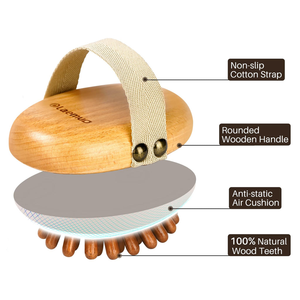 Wood Therapy Massage Tool for Belly Fat,Wooden Meridian Massage Body Brush for Cellulite Remover, Cellulite Lymphatic Drainage Massager for Body Shaping, Maderoterapia Kit for Muscle Pain Relief - Maple Wellness Supplements