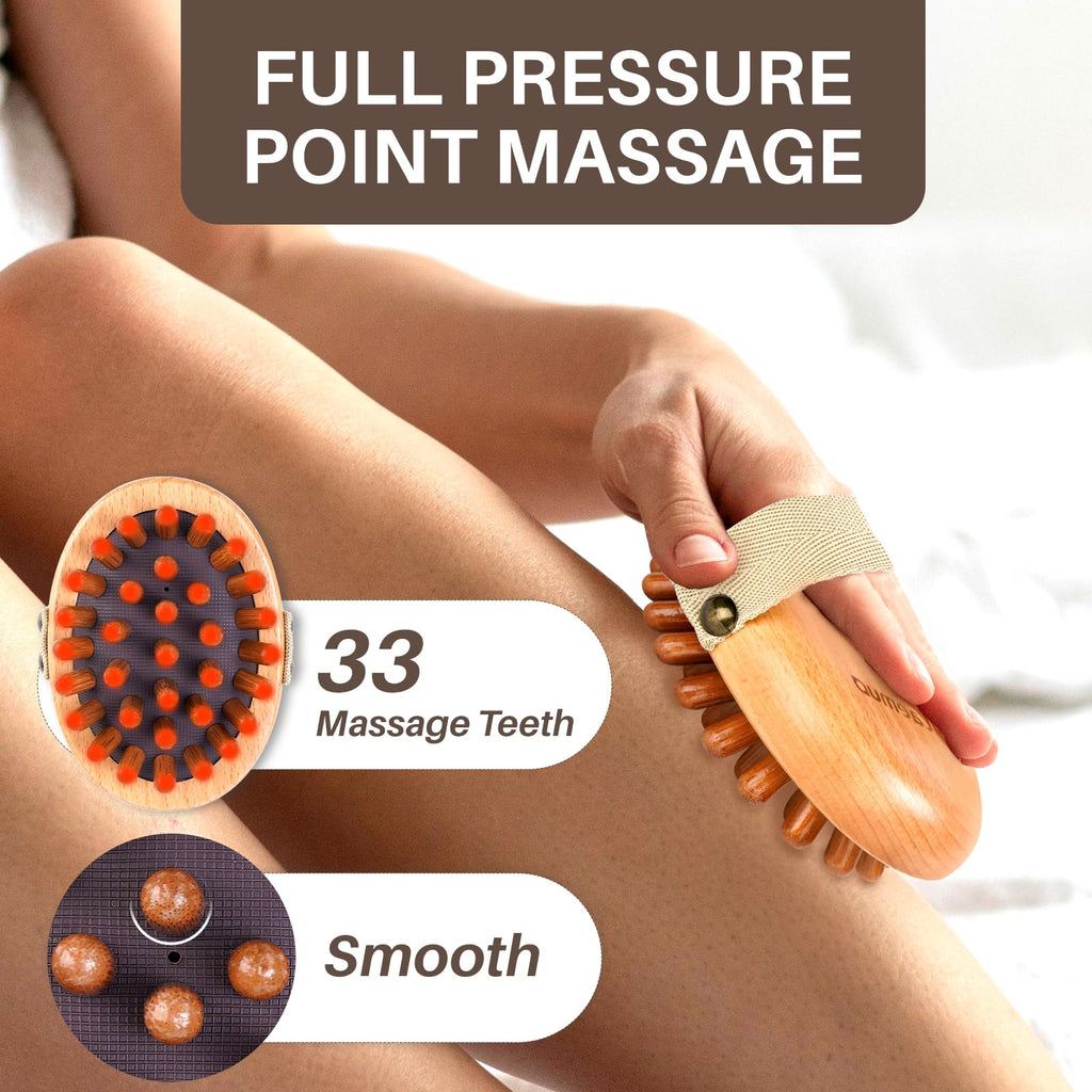 Wood Therapy Massage Tool for Belly Fat,Wooden Meridian Massage Body Brush for Cellulite Remover, Cellulite Lymphatic Drainage Massager for Body Shaping, Maderoterapia Kit for Muscle Pain Relief - Maple Wellness Supplements