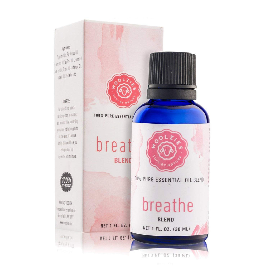 Woolzies Breathe Essential Oil Cold Stopper Blend For Cold, Cough, Congestion, Sinus Relief, Allergy, Headache, Aromatherapy, Scents & Diffuser - TrustMedUSA