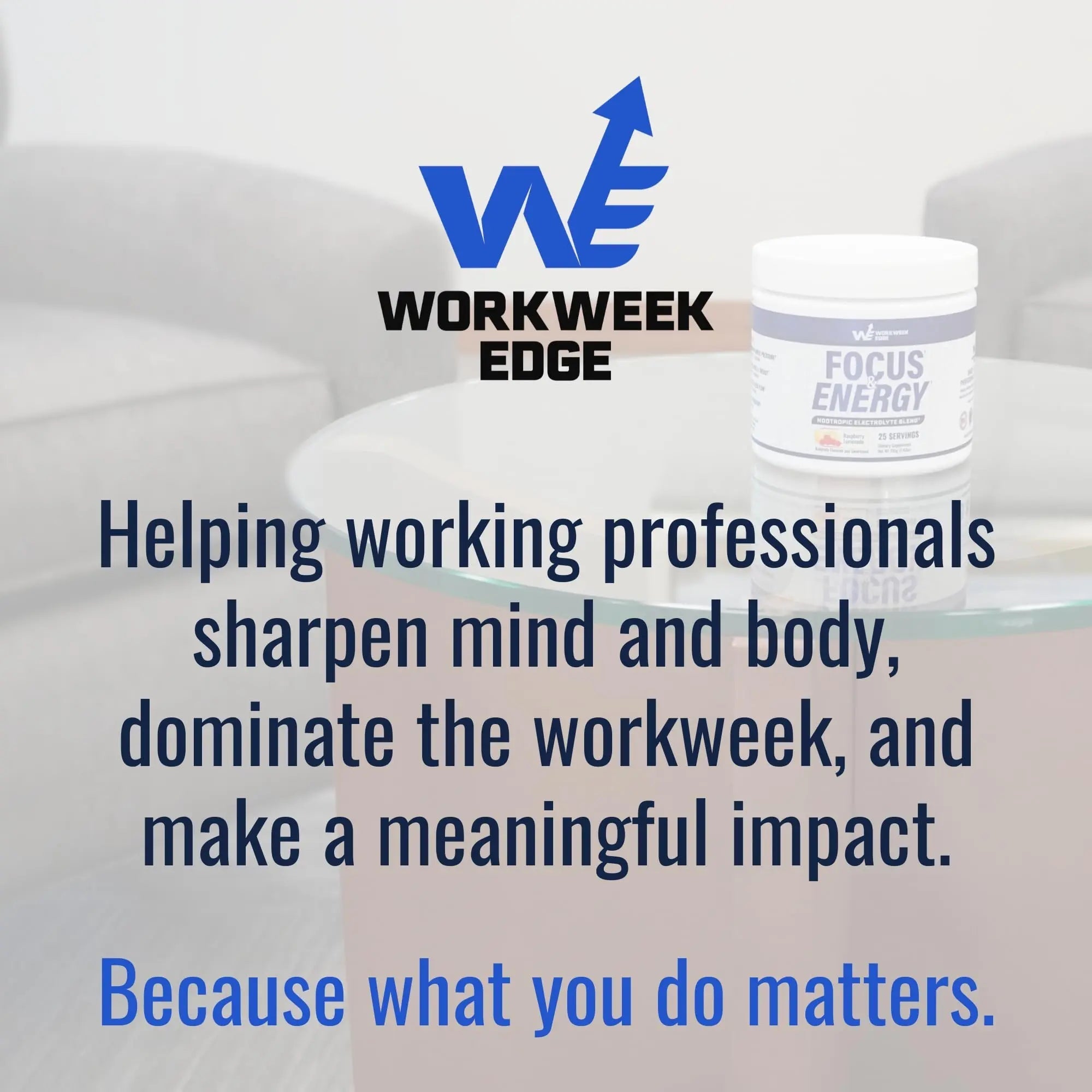 Workweek Edge Focus & Energy Drink Mix Powder – Zero Sugar, 100mg Caffeine + L-Theanine + L-Tyrosine Calm Nootropic Supplement for Steady Focus & Clean Energy – (25 Servings) - TrustMedUSA