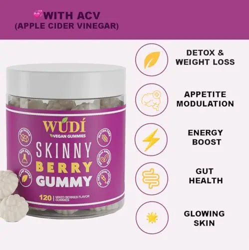 Wúdí Skinny Berry Gummy - Detox, Metabolism & Energy Booster, Plant Based Healthy - TrustMedUSA