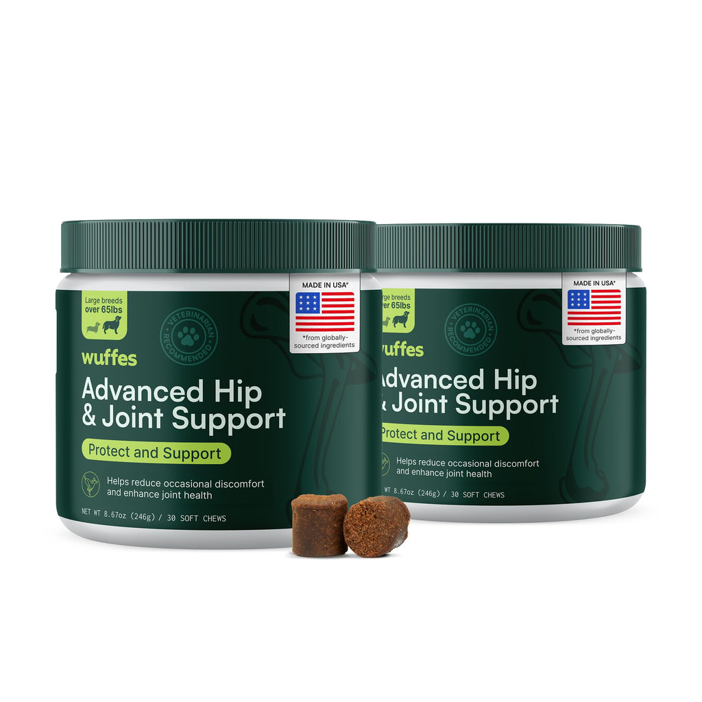 Wuffes Chewable Dog Hip & Joint Supplement - Glucosamine & Chondroitin Chews - Dog Joint Supplements & Vitamins - Extended Joint Care (Large Breed (Over 65 lbs), 60 Chews (Pack of 2)) - TrustMedUSA