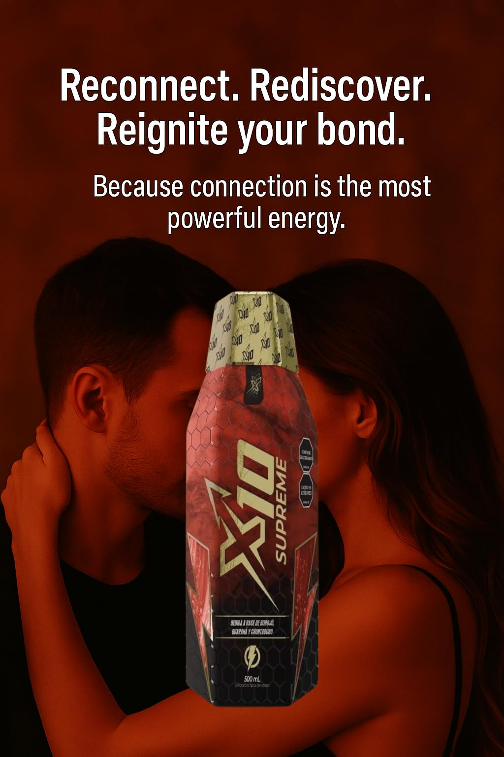 X10 Supreme Liquid 500 ML Natural Supplement (Similar Results as vitafer..Gold) - Chontaduro, Guarana, and Borojó Blend | 500 ML | Plant-Based Energy Support for Vitality - TrustMedUSA