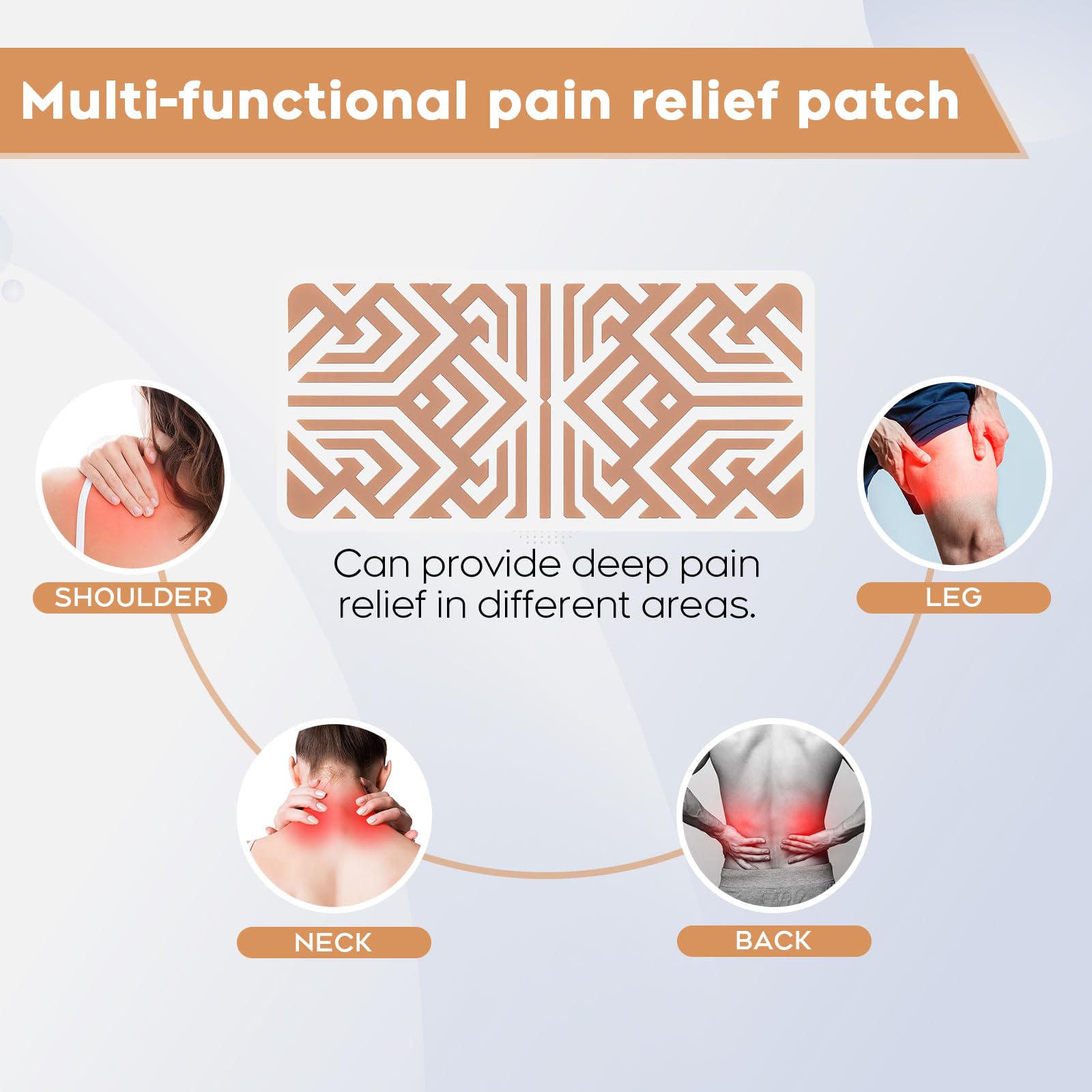 XAYIUIYAX Menthol Pain Patches, Cooling Pain Relief for Sore Muscle Relief - Includes 3 Adhesives, 1 Patch & 1 Carry Case - Relief Back, Shoulder & More - 3.03" × 6.30" - TrustMedUSA