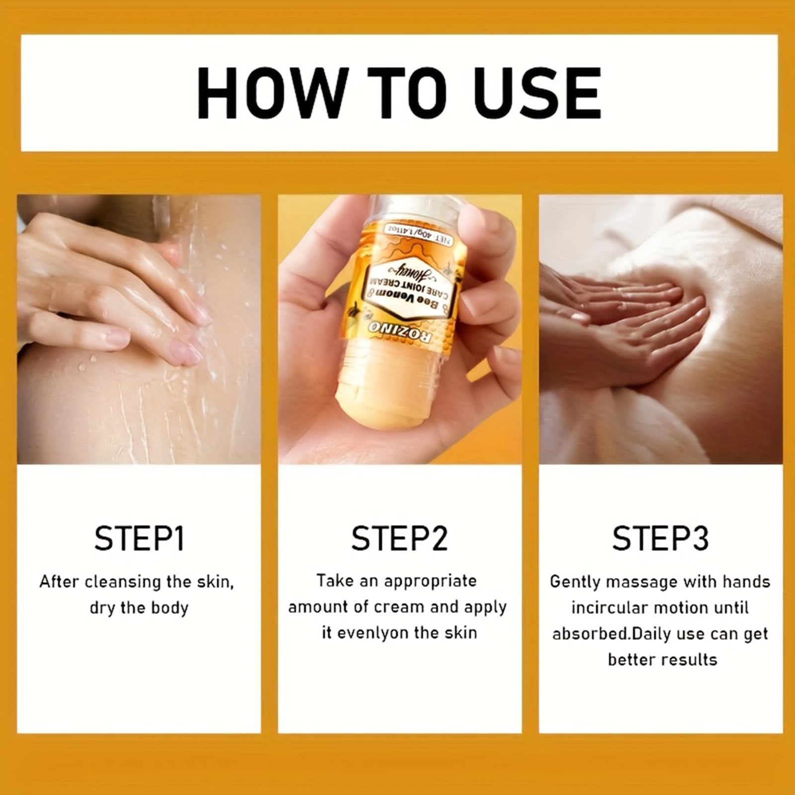 xiaoks 2PACK Bee Venom Care Joint Cream with Honey, 40g (1.411oz) - Natural Formula for Joint Comfort, Easy Application, Lightweight & Non - Greasy, Supports Joints with Daily Wear and Tear (2) - TrustMedUSA