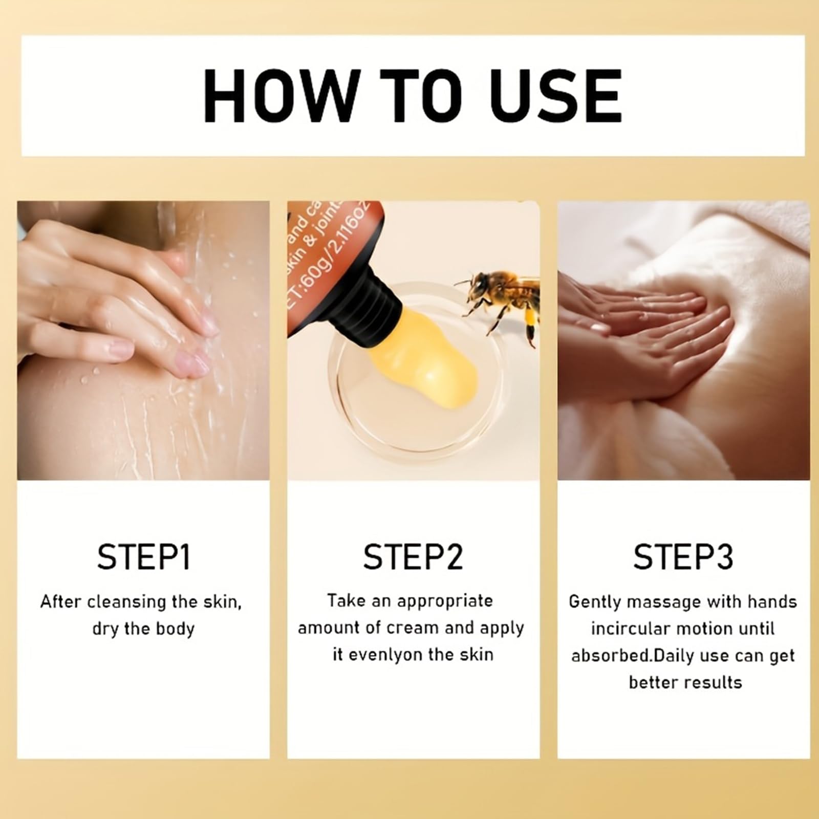 xiaoks 2PACK Bee Venom Joint Cream, 60g - Natural Bee Venom Infused Formula for Intensive Joint Support, Deep Skin Moisturization, Daily Care to Nourish Skin and Promote Joint Comfort (2) - TrustMedUSA