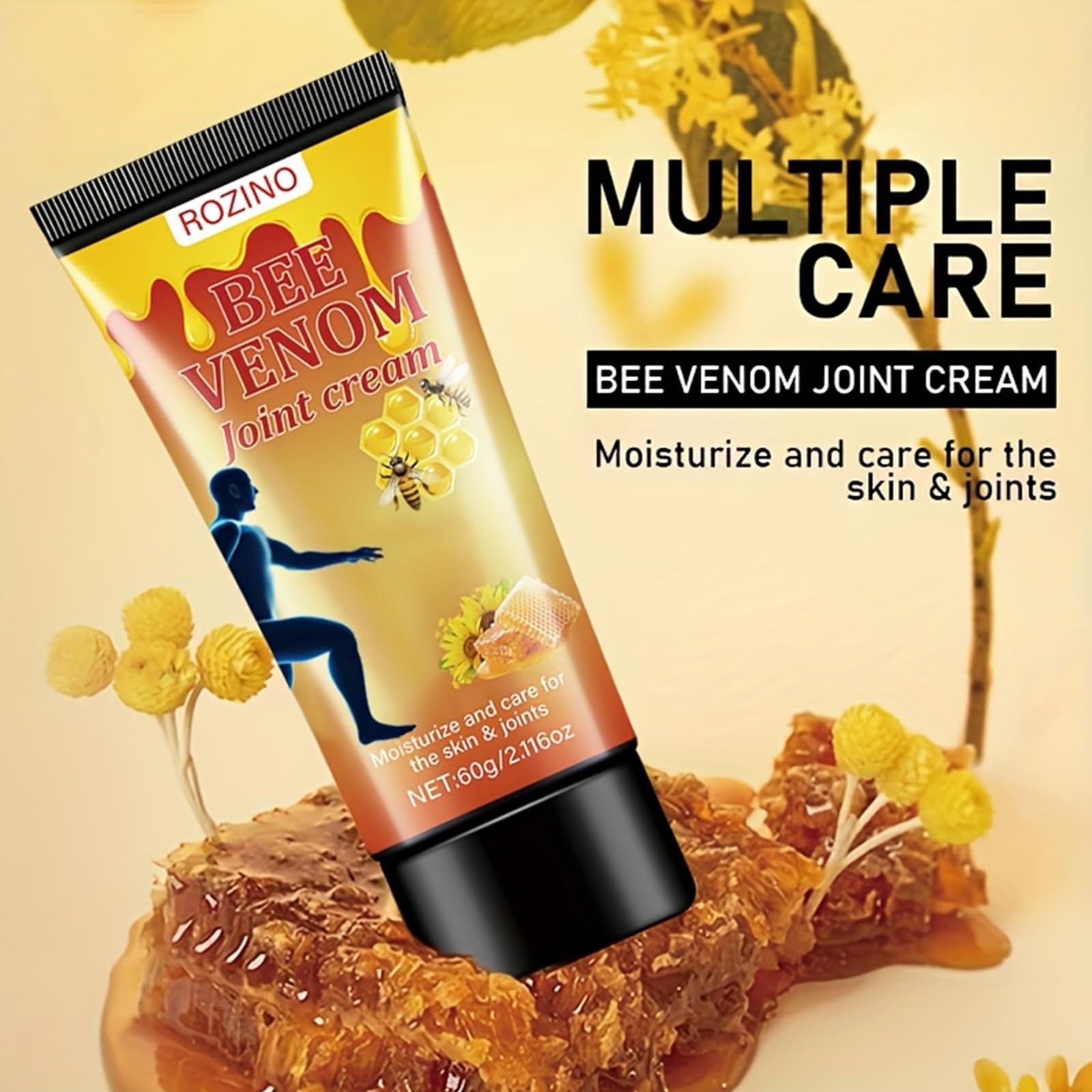 xiaoks 2PACK Bee Venom Joint Cream, 60g - Natural Bee Venom Infused Formula for Intensive Joint Support, Deep Skin Moisturization, Daily Care to Nourish Skin and Promote Joint Comfort (2) - TrustMedUSA