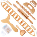 Xokocli 7-in-1 Wood Therapy Massage Tools Lymphatic Drainage Massager for Muscle Pain Relief | Maderoterapia Kit Body Sculpting Tools for Anti-Cellulite, Body Shaping - Maple Wellness Supplements