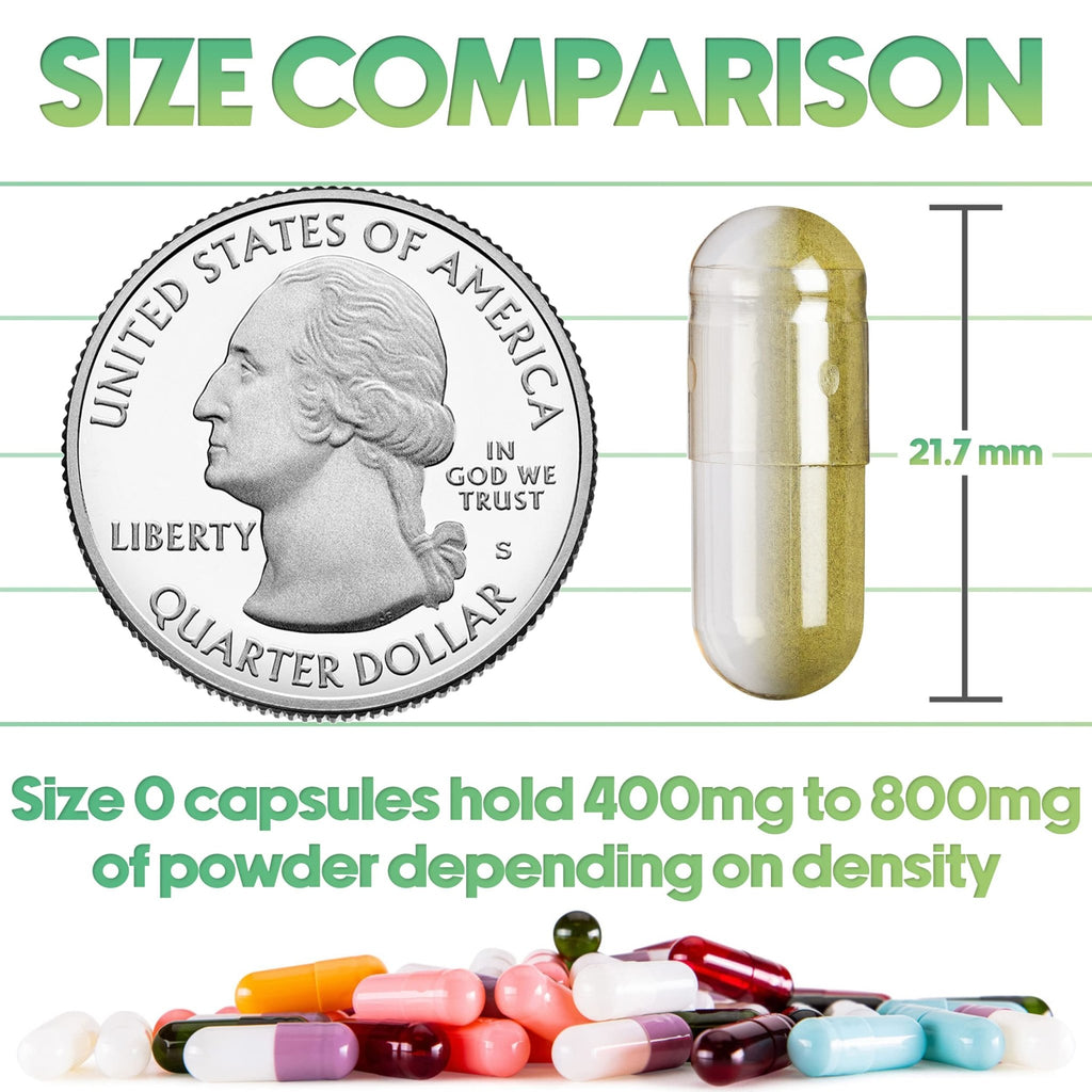 XPRS Nutra Size 0 Empty Capsules - 100 Clear Count Empty Vegan Capsules - Vegetarian Pill - DIY Vegetable Capsule Filling -Veggie Pills for Do-It-Yourself Supplements - TrustMedUSA