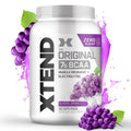 Xtend Original BCAA Powder, 7g BCAAs and 2.5g L-Glutamine for Muscle Recovery Hydration and Lean Muscle, Sugar Free Intra and Post Workout Drink with Electrolytes, Glacial Grape, 90 Servings - Maple Wellness Supplements