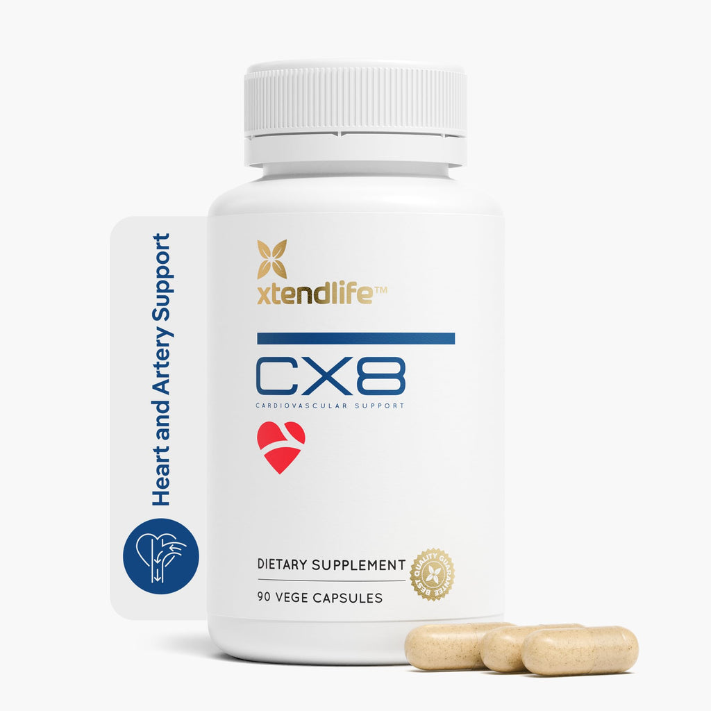 Xtendlife CX8 Heart Health Supplement for Cardiovascular Support, Circulation, and Arterial Health - with Vitamin K2 MK7, D3, Tocotrienols, and Sea Buckthorn-30 Day Supply - TrustMedUSA