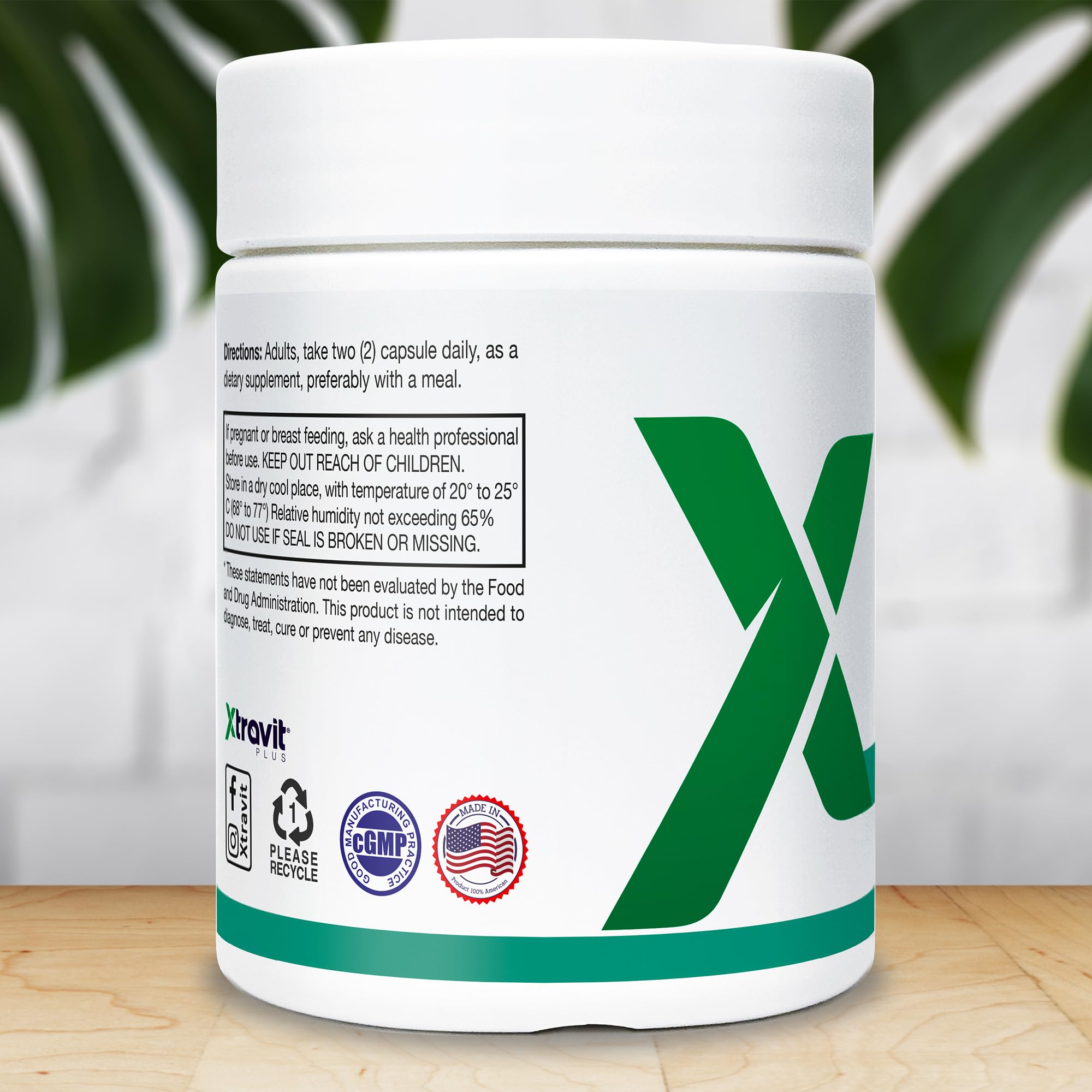 Xtravit Zinc Plus Vitamin C + D3 Supplement – Natural Immune Defense Supplements for Men & Women - May Support Skin, Energy, Bones, & Overall Wellness - Non-GMO, Gluten-Free, No Fillers, 60 Capsules - TrustMedUSA