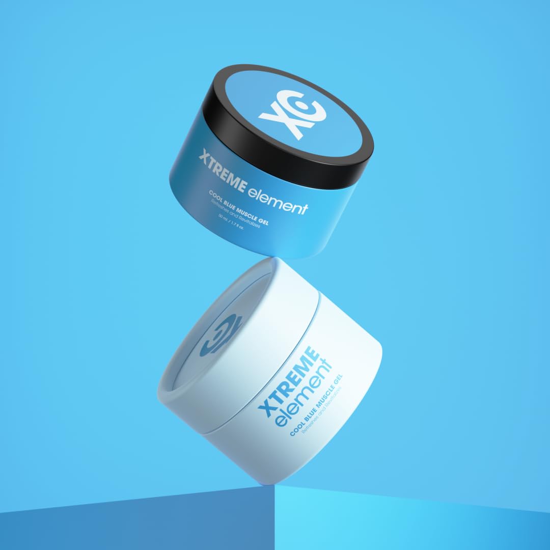 Xtreme Element Cool Blue Muscle Gel | Workouts Muscle Cooling Essential Oils for Smooth Body, Muscle Gel to Attain Flexible Joints, Soothe and Healing Gel | Natural, Plant-Based, and Cruelty-Free - TrustMedUSA