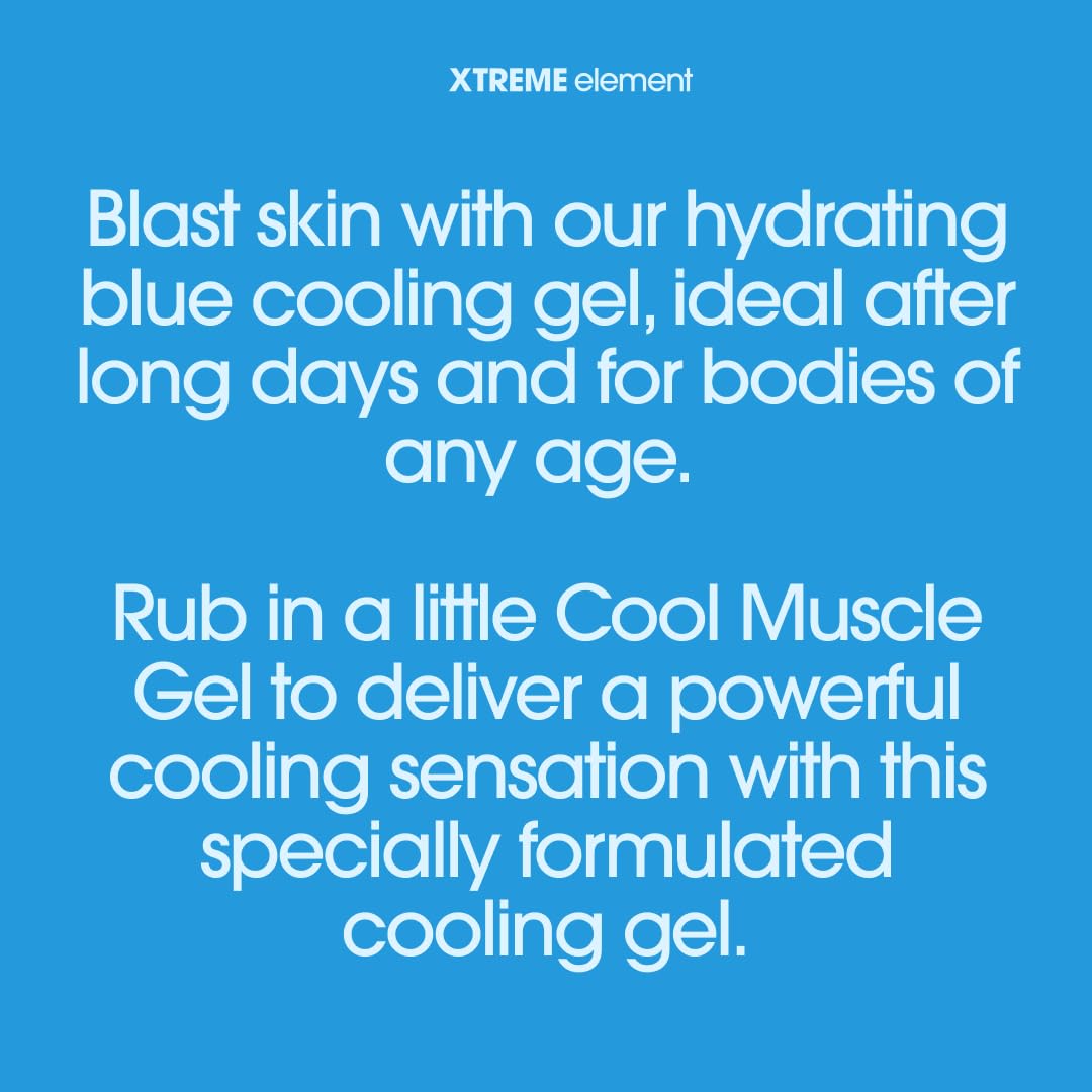 Xtreme Element Cool Blue Muscle Gel | Workouts Muscle Cooling Essential Oils for Smooth Body, Muscle Gel to Attain Flexible Joints, Soothe and Healing Gel | Natural, Plant-Based, and Cruelty-Free - TrustMedUSA