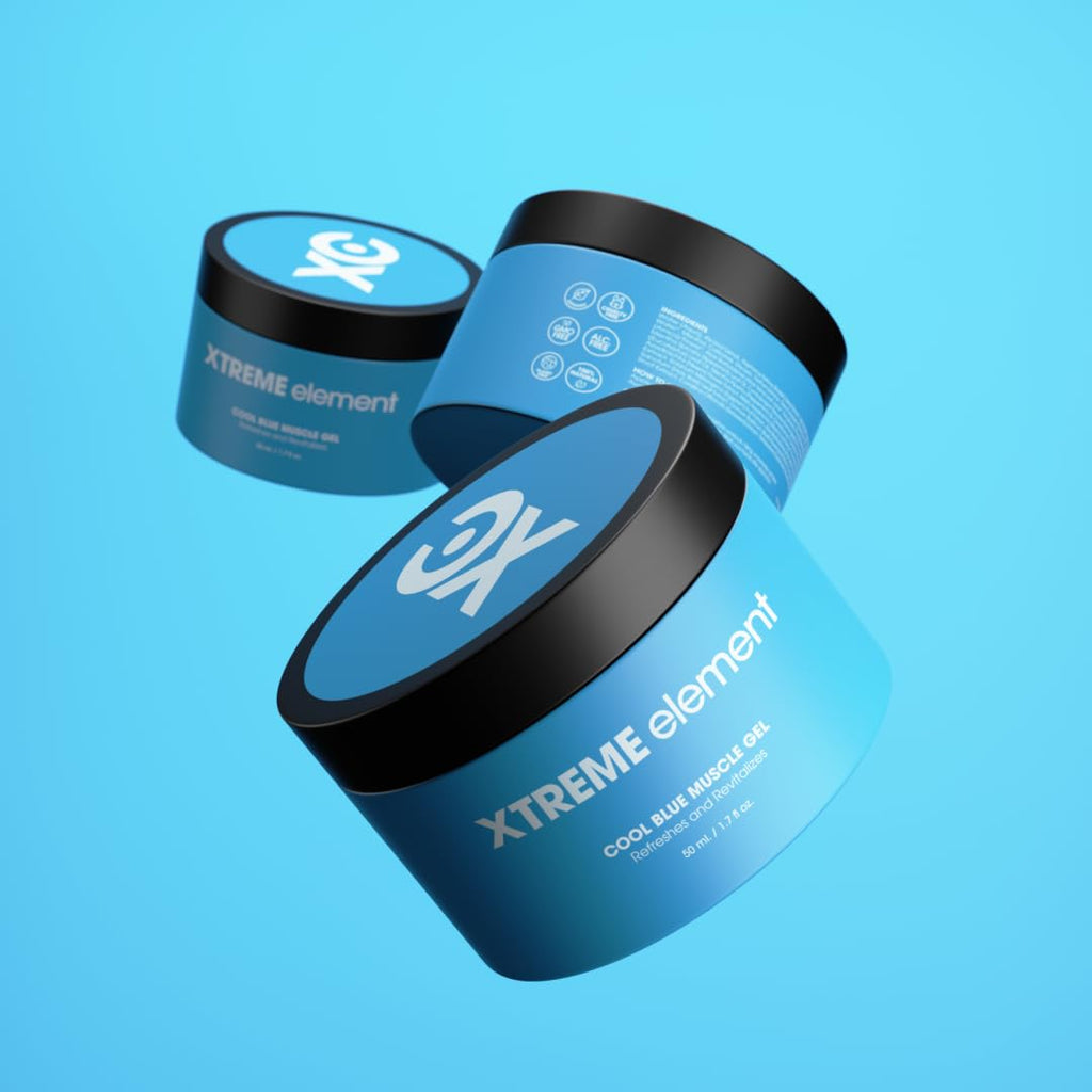 Xtreme Element Cool Blue Muscle Gel | Workouts Muscle Cooling Essential Oils for Smooth Body, Muscle Gel to Attain Flexible Joints, Soothe and Healing Gel | Natural, Plant-Based, and Cruelty-Free - TrustMedUSA