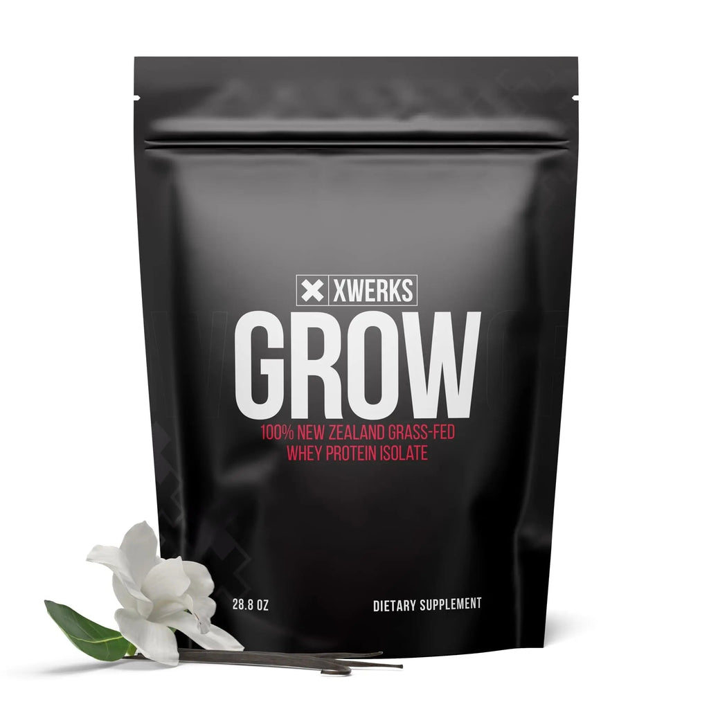 Xwerks Grow 100% New Zealand Grass-Fed Whey Protein - 25g of Pure Isolate Protein - TrustMedUSA
