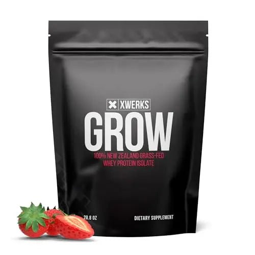 Xwerks Grow 100% New Zealand Grass-Fed Whey Protein - 25g of Pure Isolate Protein - TrustMedUSA