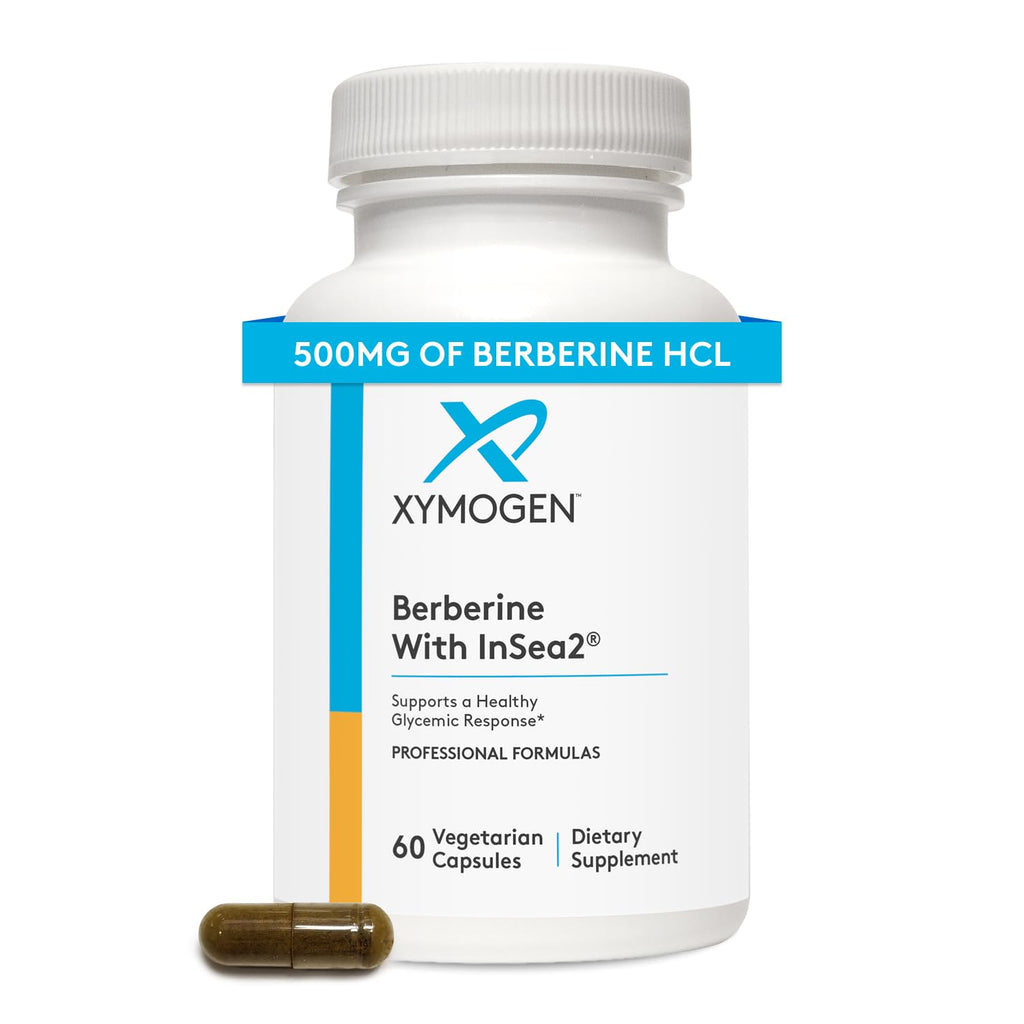 XYMOGEN Berberine with InSea2 - Blend of Polyphenols - Cellular Metabolic & Immune Support - Plant-Based, Gluten-Free & Non-GMO - 60 Capsules - TrustMedUSA