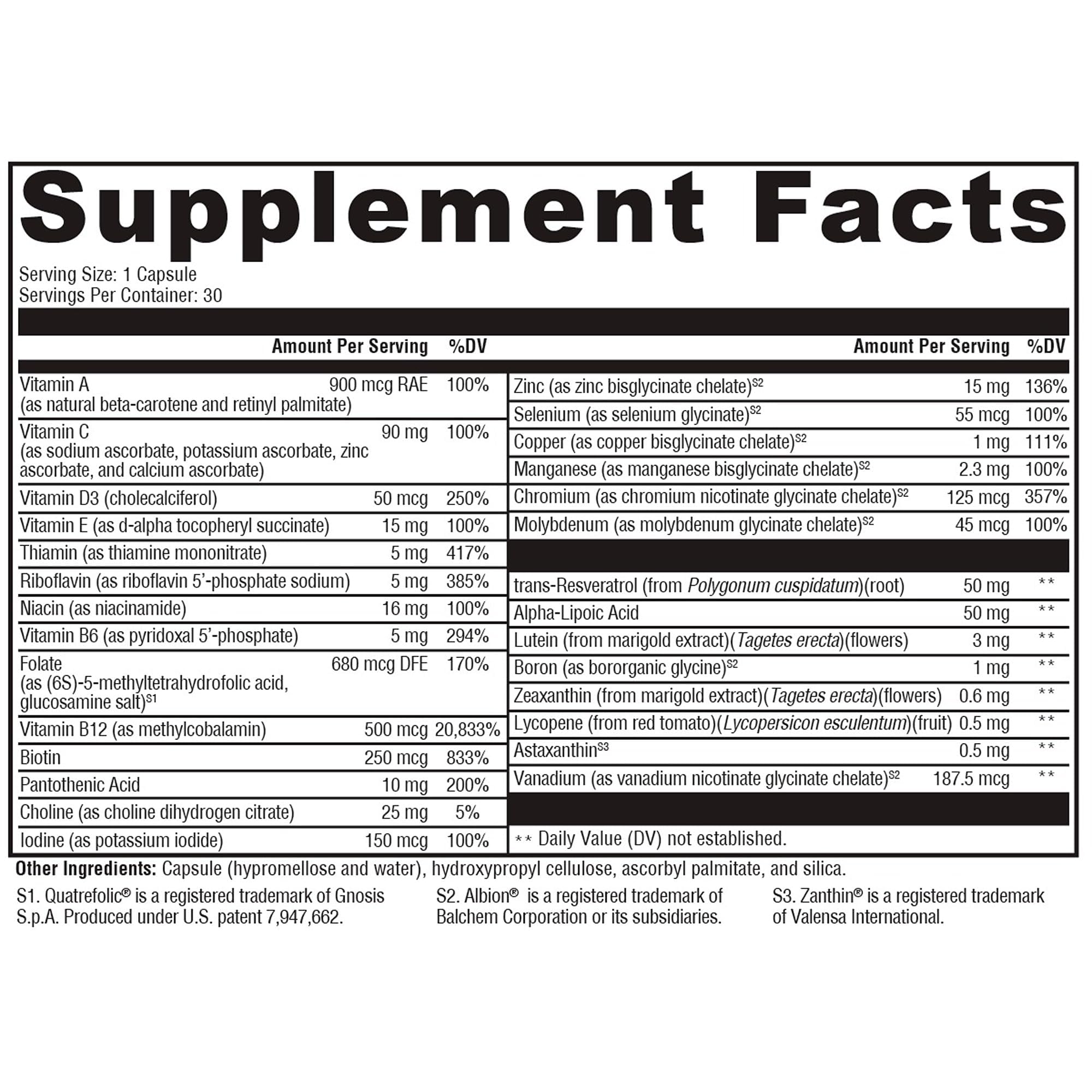 XYMOGEN Multi Basix - Daily Multivitamin Supplement - Over 20 Essential Nutrients for Foundational Wellness - 5-MTHF, Vitamin D3, Vitamin B12 & More - Vegetarian, Non-GMO & Gluten Free - 30 Capsules - TrustMedUSA