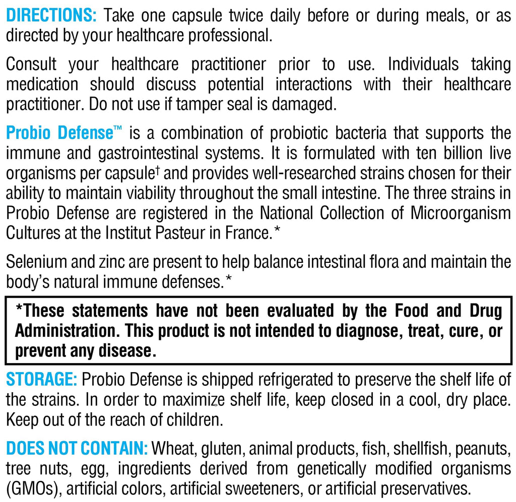 XYMOGEN Probio Defense - Daily Probiotic Blend for GI Balance Support - Immune & Gut Health Aid - 10 Billion CFU - Lactobacillus Rhamnosus, Zinc & Selenium - Gluten-Free & Non-GMO - 84 Capsules - TrustMedUSA