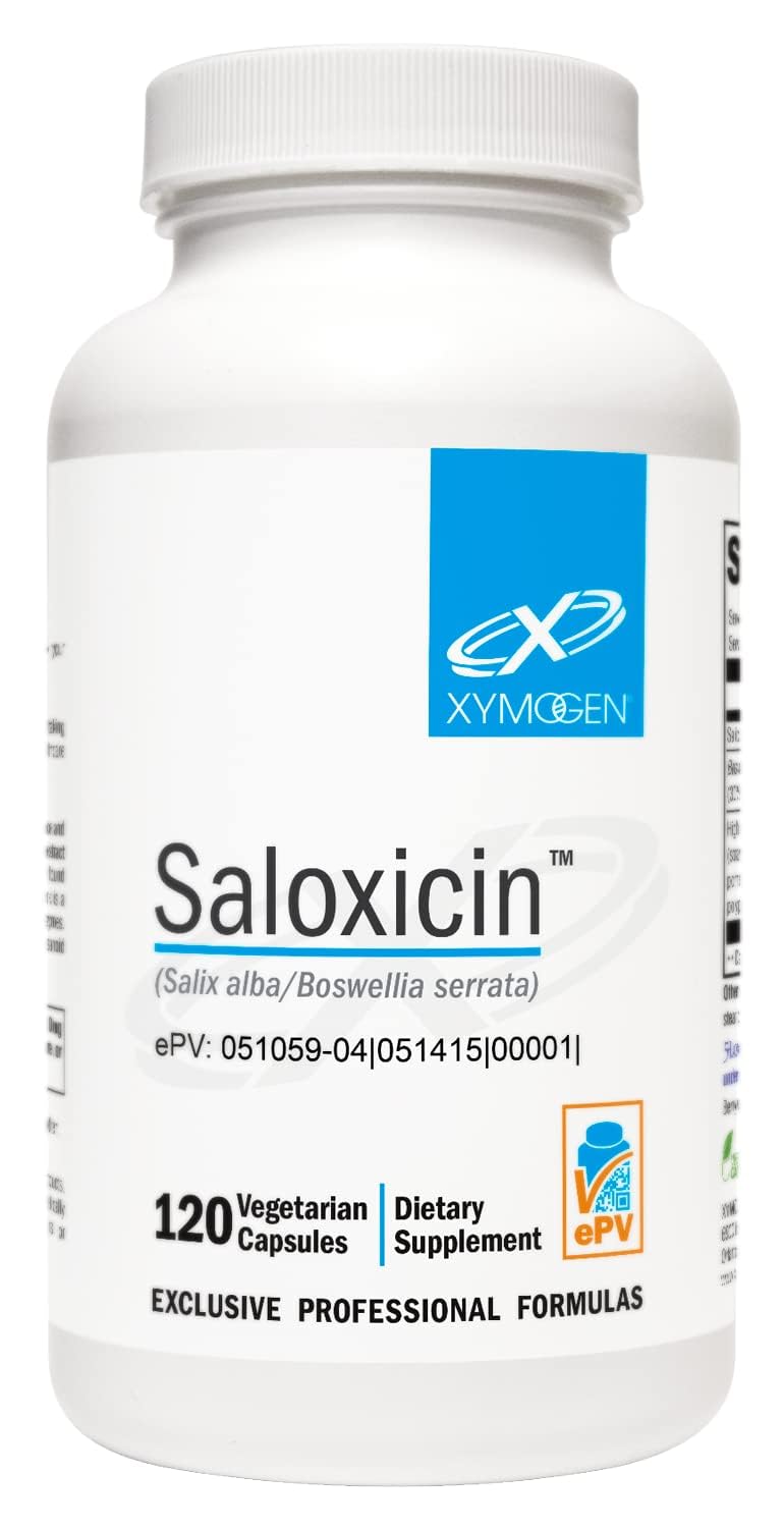 XYMOGEN Saloxicin - Antioxidant Support Supplement - Grape Seed Extract, Pomegranate Fruit & Cranberry Supplement - White Willow Bark & Boswellia Extract - 120 Capsules - TrustMedUSA