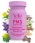 YELLA WELLNESS Hormone Balance for Women - PMS Support Supplement for Women w/Chaste Tree, Dong Quai and Ashwagandha- PMS and Menopause Relief for Bloating, Cramps and Mood Swings- (60ct) - TrustMedUSA