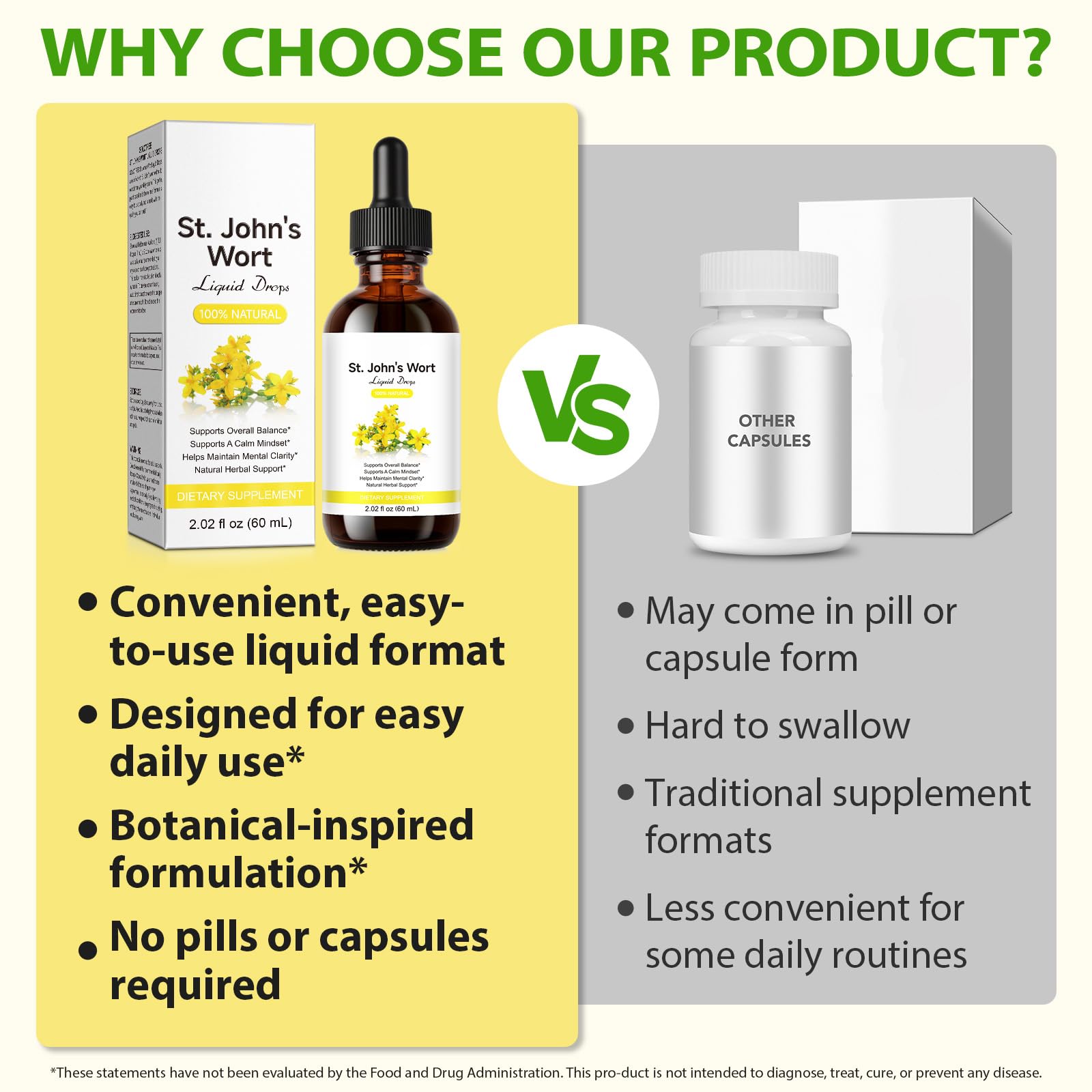YEMFGQOE St Johns Wort Tincture | Mood Support | Alcohol Free Liquid Extract Drops | Hypericum Perforatum | Vegan, Non-GMO, Gluten Free | 2 fl oz - Maple Wellness Supplements