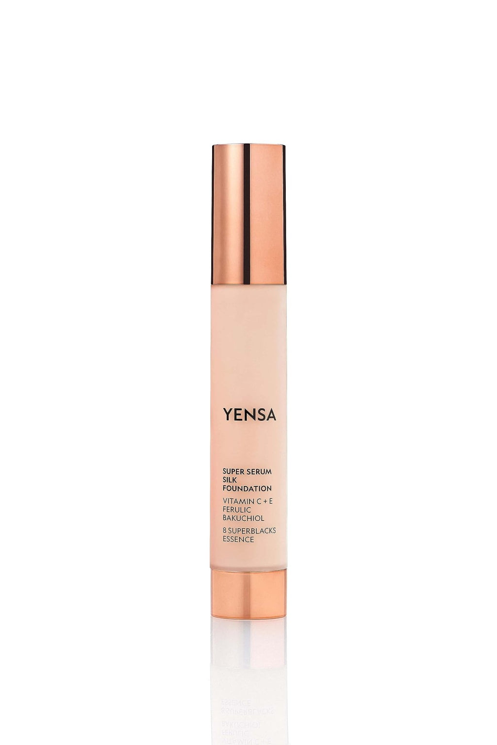 YENSA Serum Foundation Makeup - Super Silk Full Coverage Foundation Enriched with Peptides, Vitamin C & Ferulic Acid to Help Reduce Fine Lines, Wrinkles & Dark Circles - Light 1 (1 oz) - TrustMedUSA