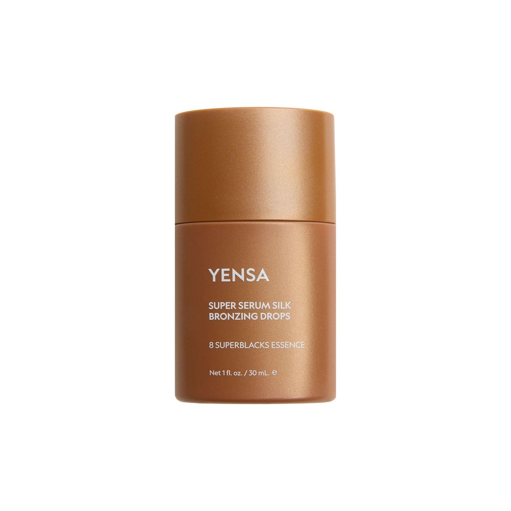 YENSA Super Serum Silk Bronzing Drops for Face - Liquid Bronzer Drops Enriched with Bakuchiol, Ferulic Acid & Super Oils - Hydrates & Nourishes with a Subtle Shimmer Finish - Universal Shade (1 Fl oz) - TrustMedUSA