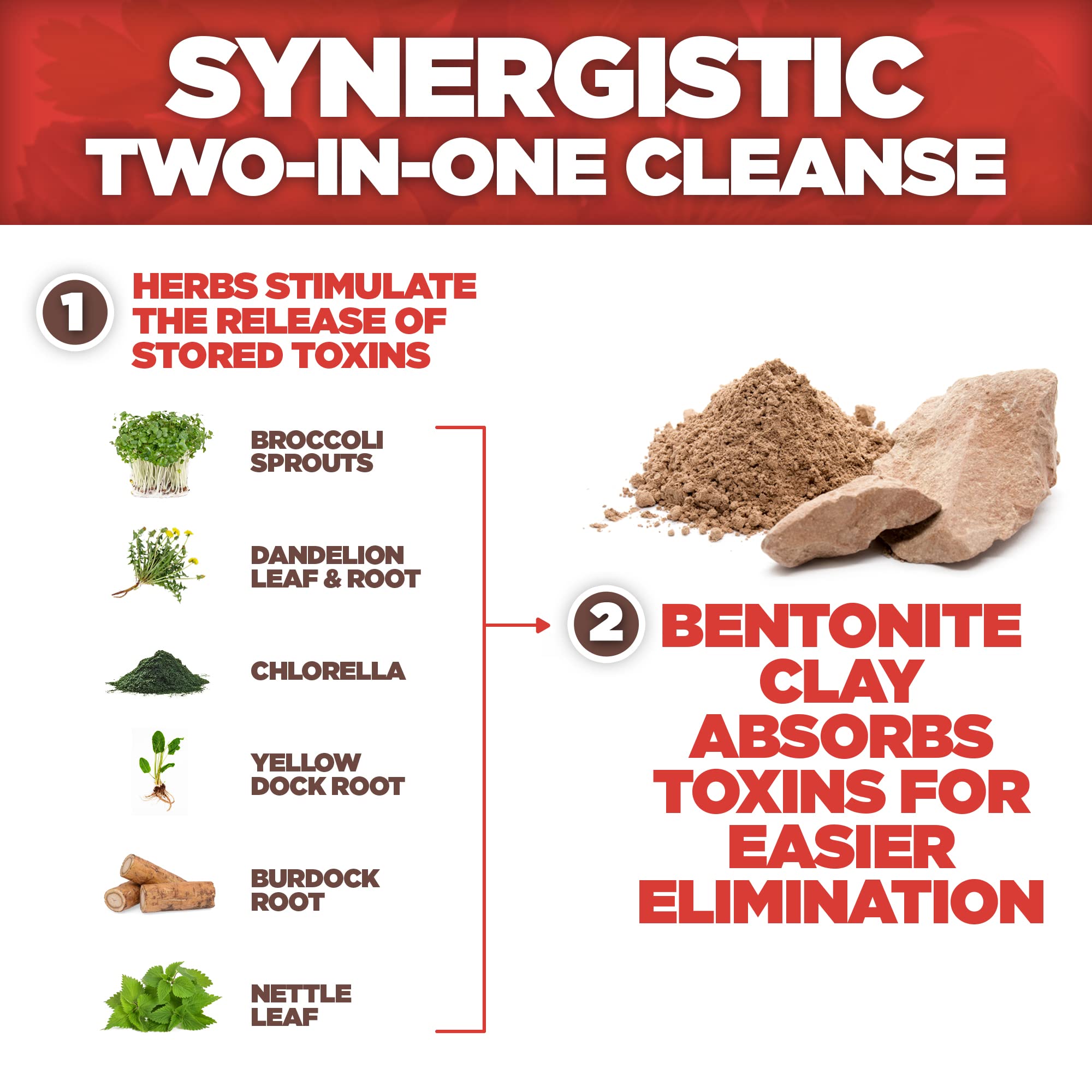 Yerba Prima Bentonite Clay Plus Herbal Detox - 60 Veggie Capsules - Natural Cleansing Supplement - TrustMedUSA