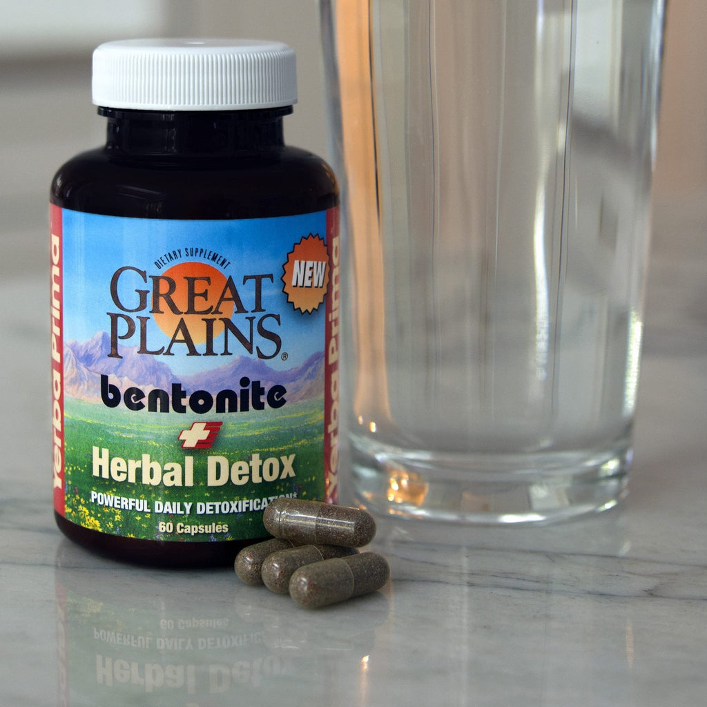 Yerba Prima Bentonite Clay Plus Herbal Detox - 60 Veggie Capsules - Natural Cleansing Supplement - TrustMedUSA