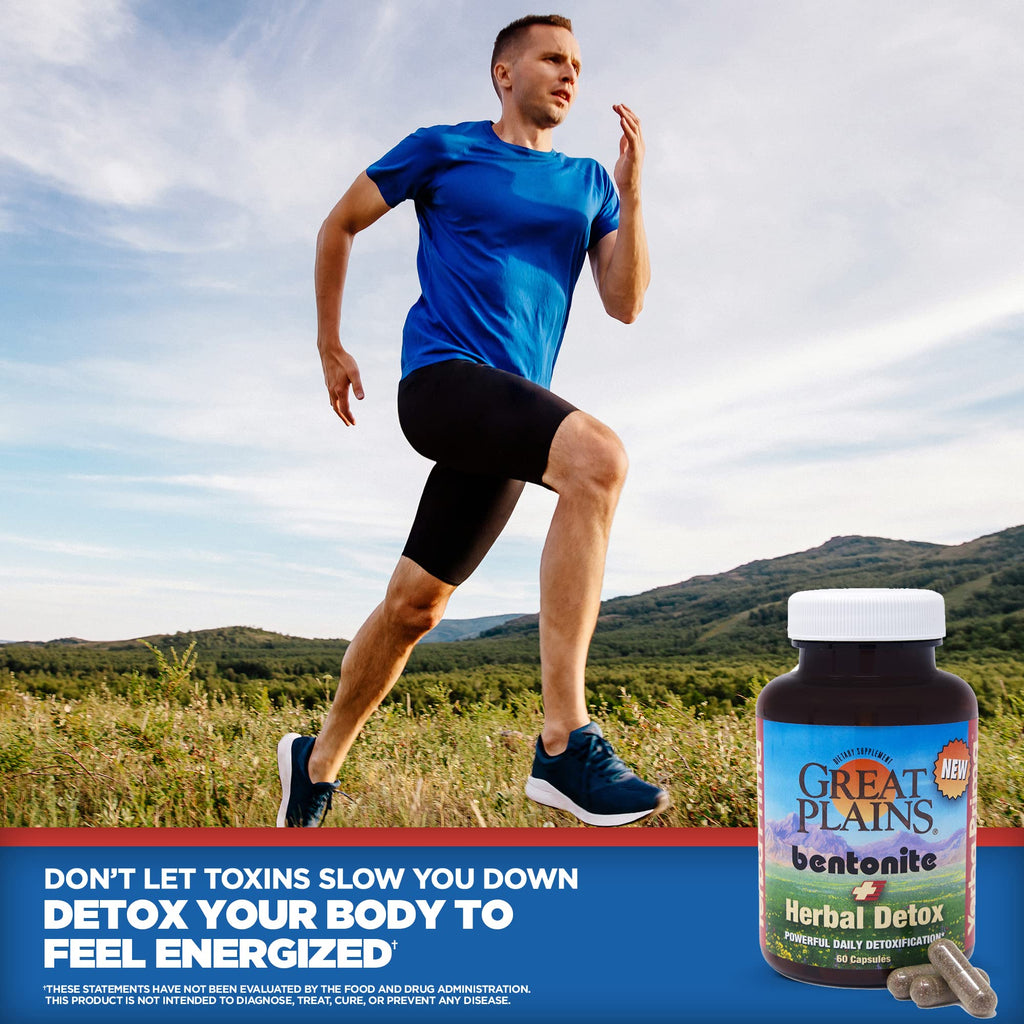 Yerba Prima Bentonite Clay Plus Herbal Detox - 60 Veggie Capsules - Natural Cleansing Supplement - TrustMedUSA