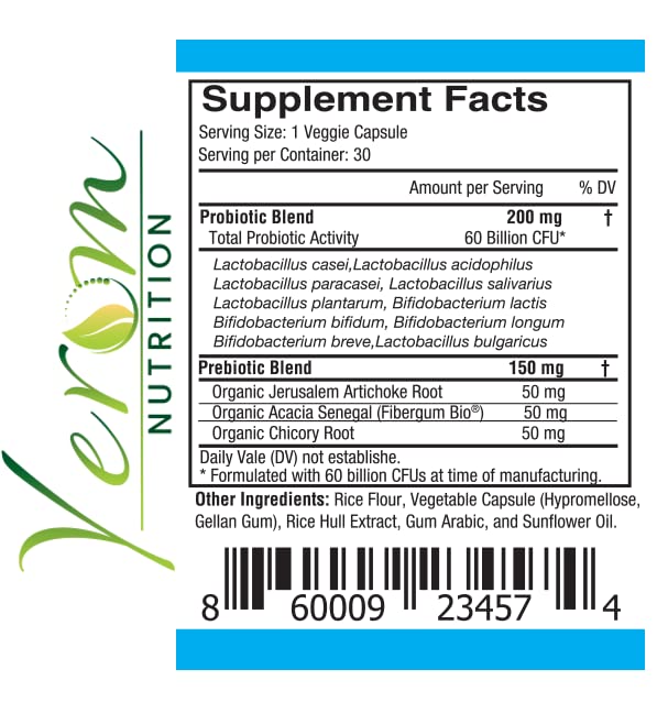 Yerom Nutrition 60 Billions Probiotics - TrustMedUSA