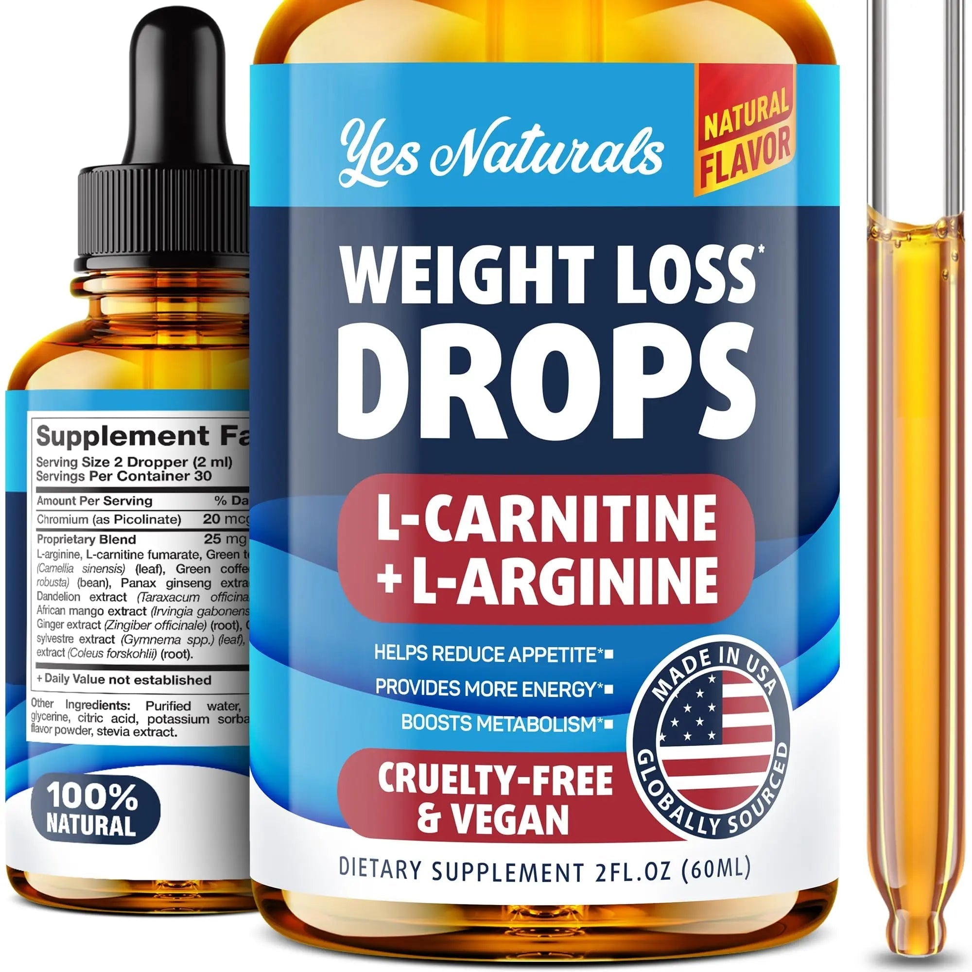 YES NATURALS! Weight Loss Drops - Natural Metabolism Booster & Appetite - TrustMedUSA