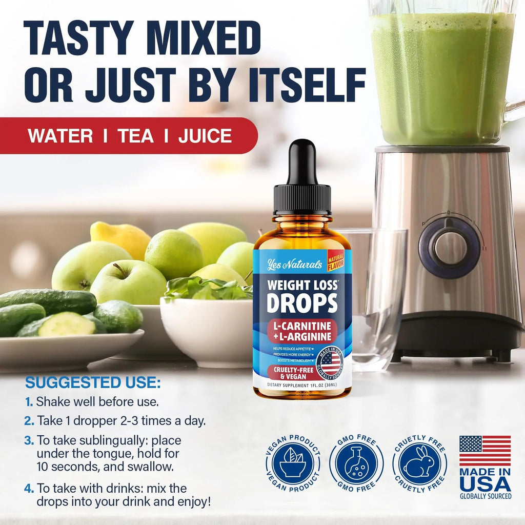 YES NATURALS! Weight Loss Drops - Natural Metabolism Booster & Appetite Suppressant - TrustMedUSA