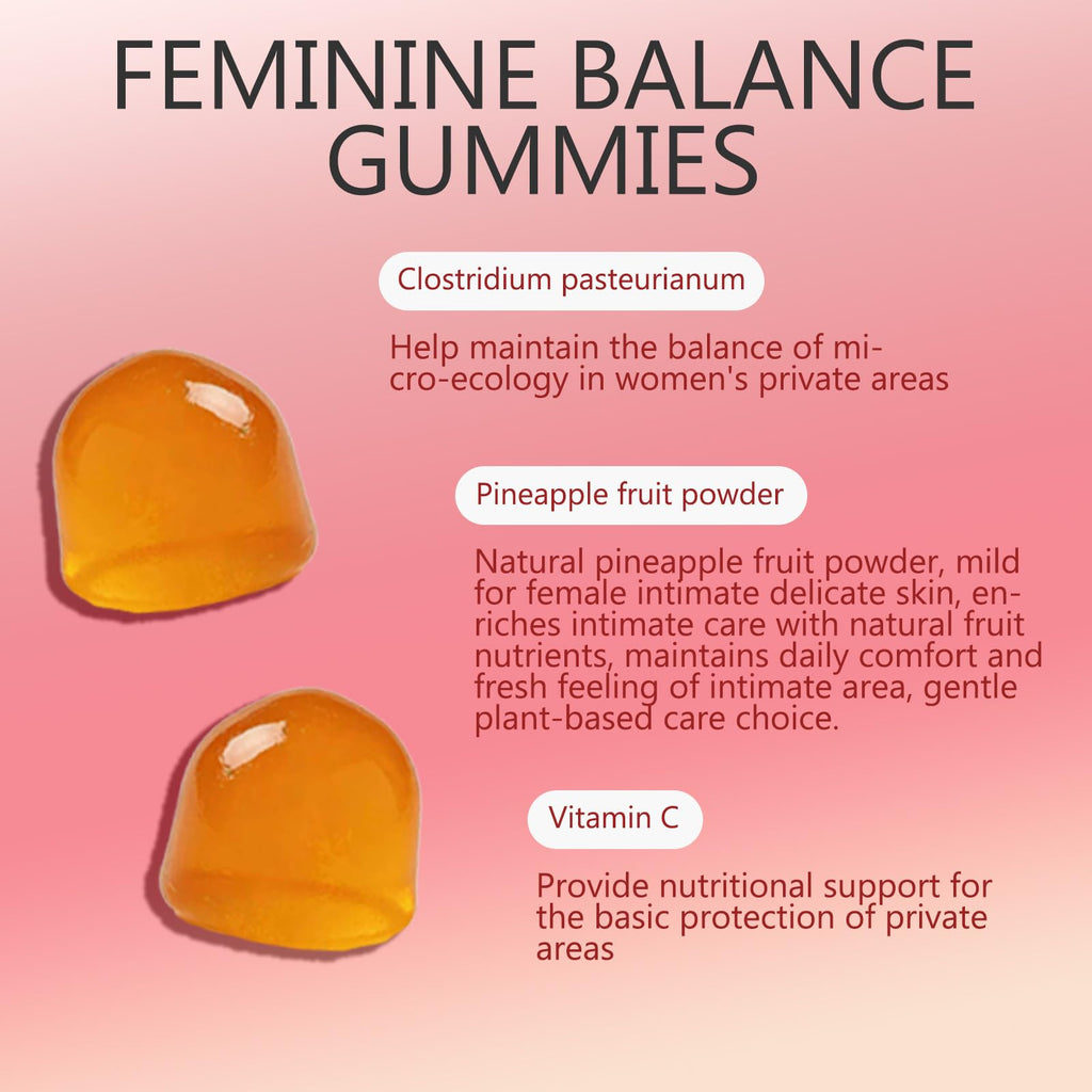 YFDSRF Feminine Balance Probiotic Gummies for Women - with Hawaiian Pineapple, pH Balance Support, Healthy Odor & Flora, Vaginal & Immune Health, Vegan Dietary Supplement - 60 Gummies (1) - TrustMedUSA