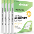 yimimde Menthol 5% Pain Relief Patches - 32 Count Maximum Strength Pain Relief Patches for Back Pain, Joint & Muscle Soreness - Fast Acting, Long-Lasting - TrustMedUSA