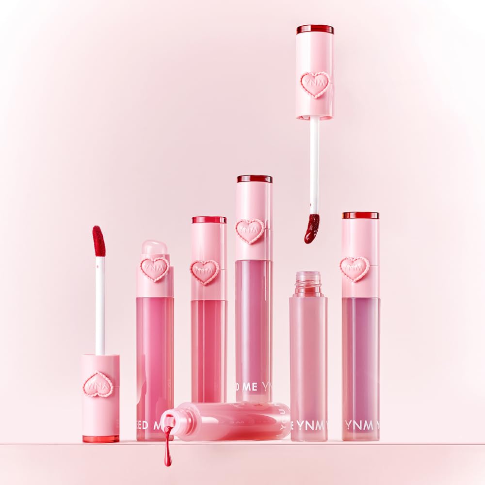 YNM Heart Jelling Tint, PEPPER JELLING, Silicone Lip Brush Included, K-Beauty, Non-Sticky, Moisturizing, Smudge-Proof, Korean Lip Tint, Long-Lasting, Vivid Color, 0.09 oz - TrustMedUSA