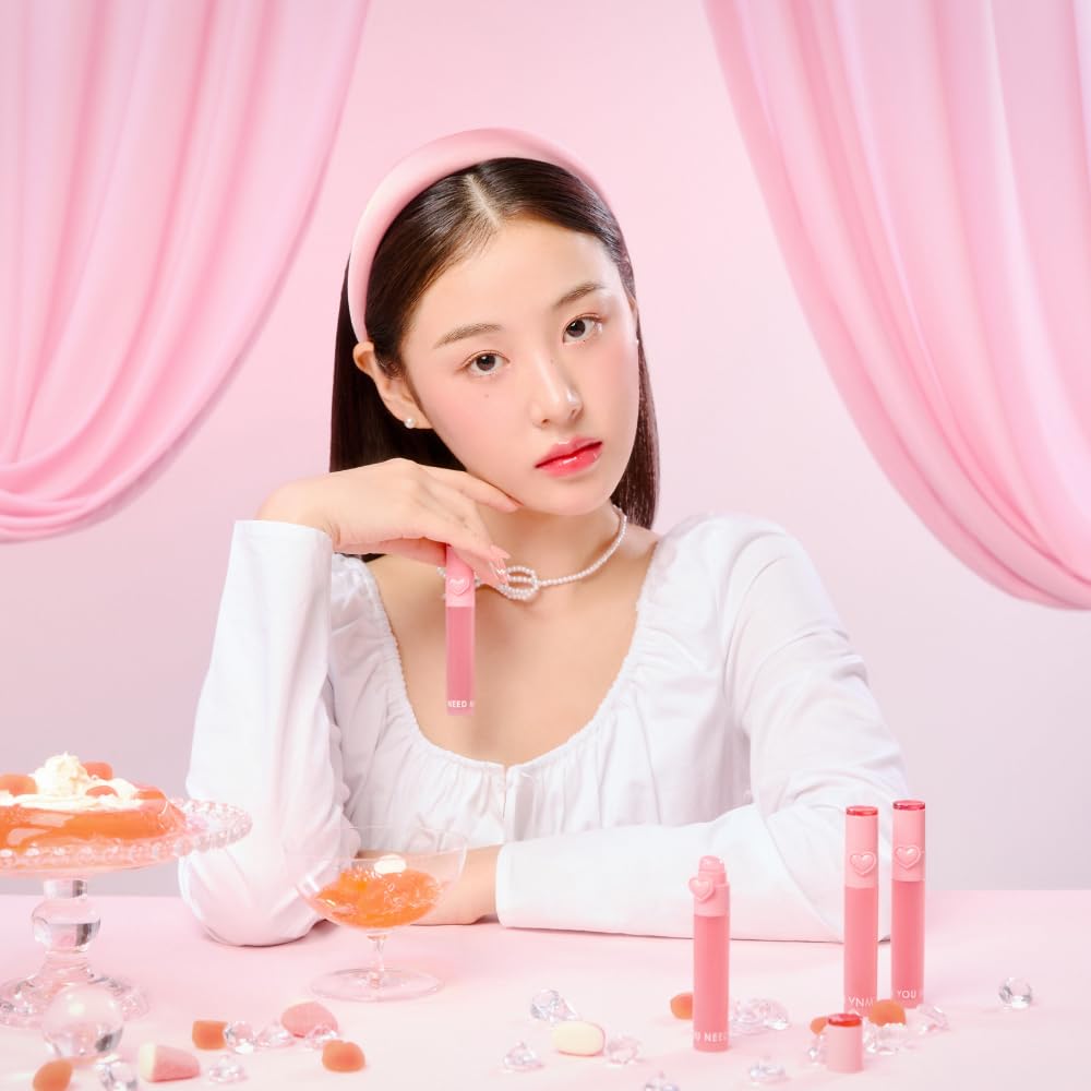 YNM Heart Jelling Tint, PEPPER JELLING, Silicone Lip Brush Included, K-Beauty, Non-Sticky, Moisturizing, Smudge-Proof, Korean Lip Tint, Long-Lasting, Vivid Color, 0.09 oz - TrustMedUSA