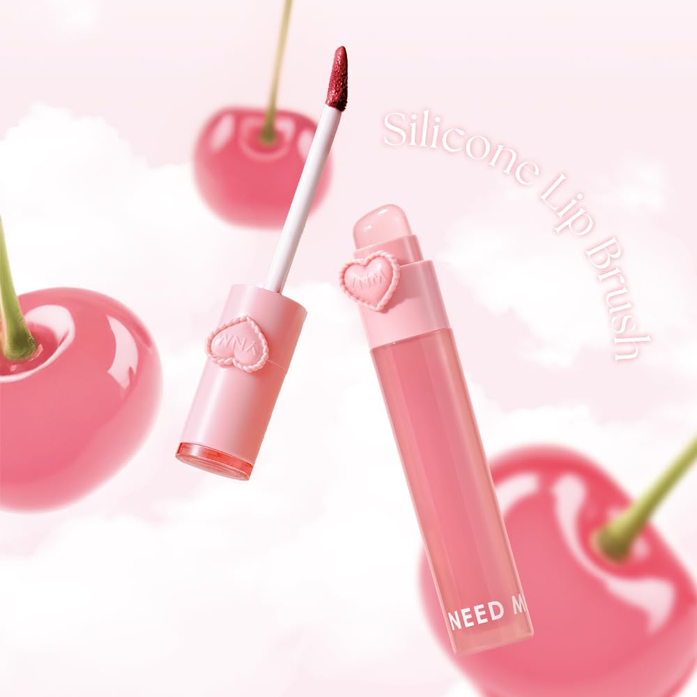 YNM Heart Jelling Tint, PEPPER JELLING, Silicone Lip Brush Included, K-Beauty, Non-Sticky, Moisturizing, Smudge-Proof, Korean Lip Tint, Long-Lasting, Vivid Color, 0.09 oz - TrustMedUSA