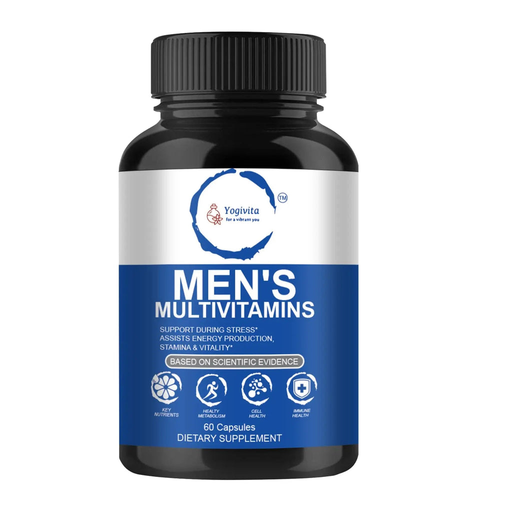 Yogivita Men’s Multivitamin – Complete Wellness, Energy & Immunity Support – Vegan, Gluten-Free, 60 Capsules - TrustMedUSA